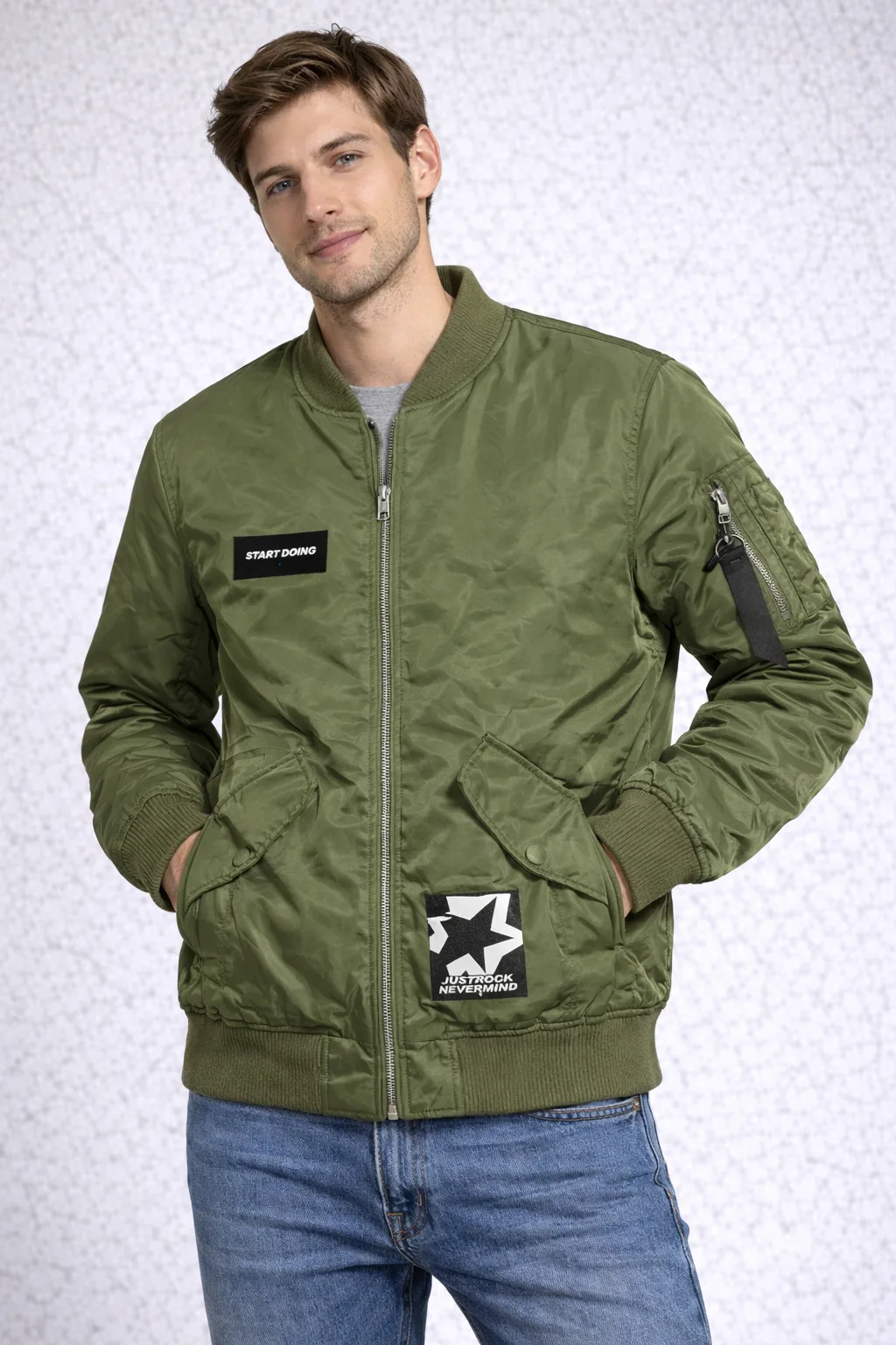 Green Jacket front view