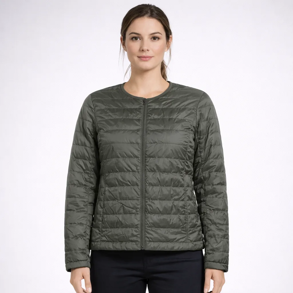 Uniqlo Grey Puffer Jacket front view