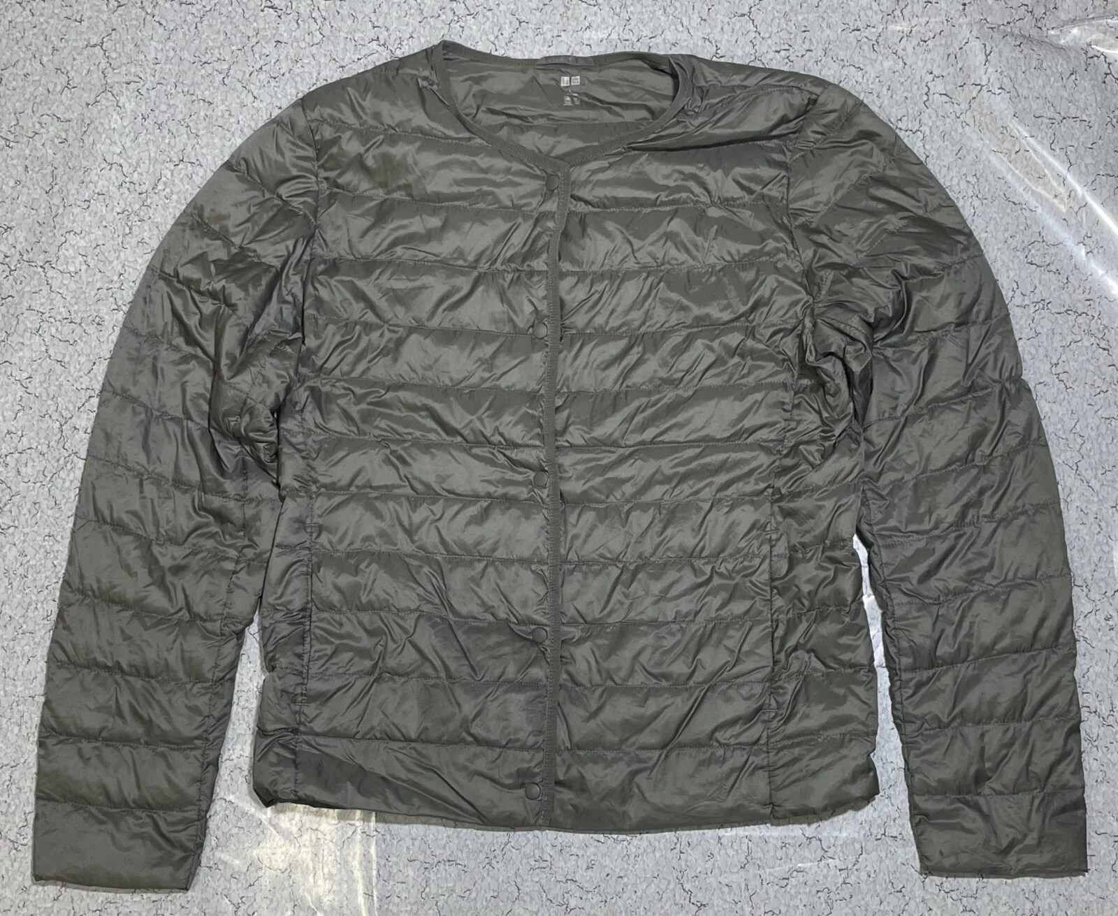 Uniqlo Grey Puffer Jacket alternate view