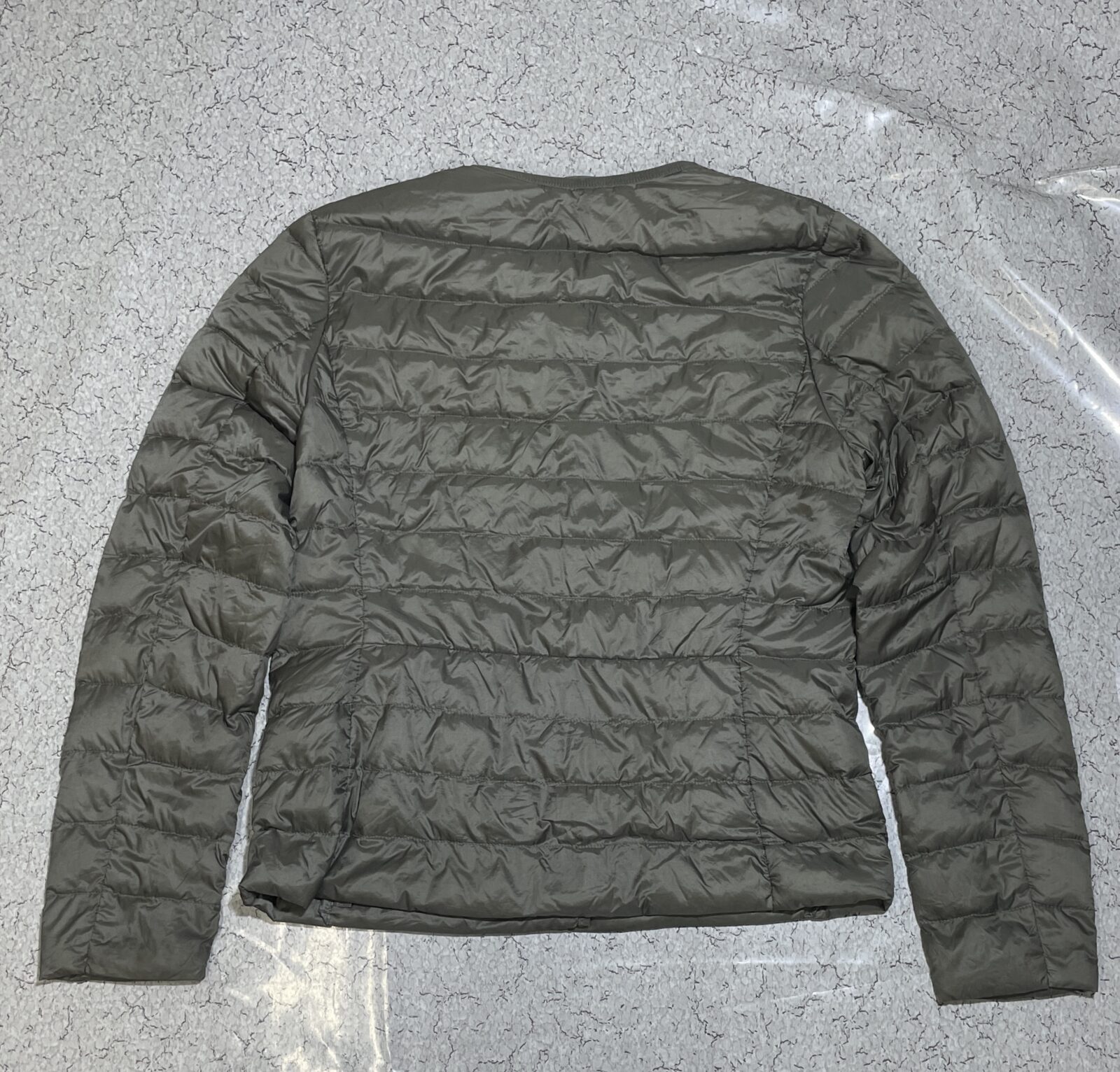 Uniqlo Grey Puffer Jacket detail view