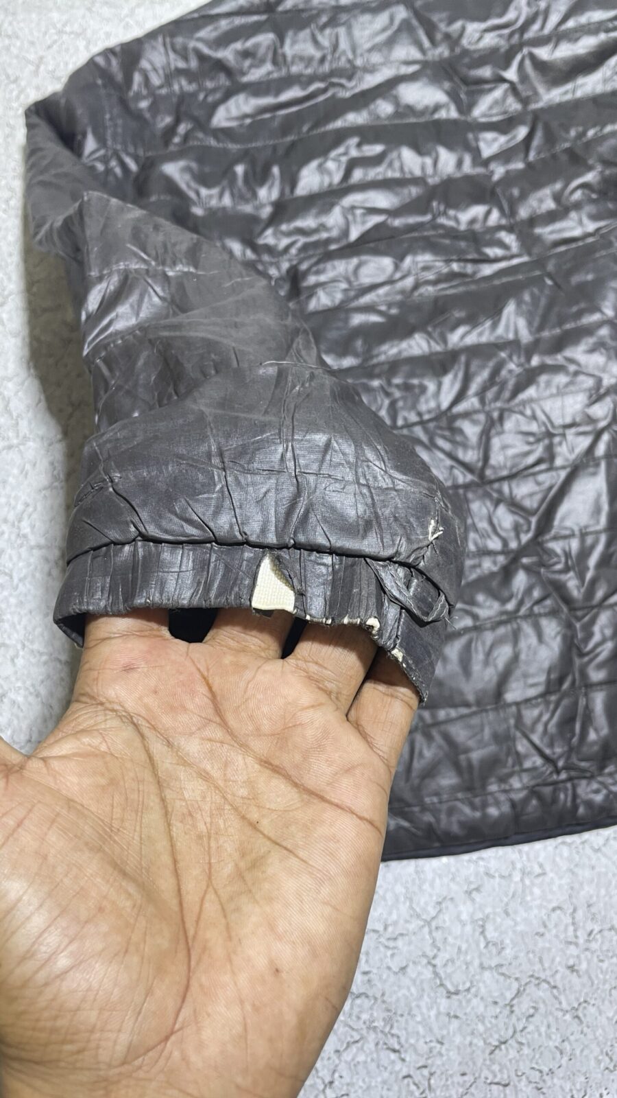 Black Yak Black Puffer Jacket back view