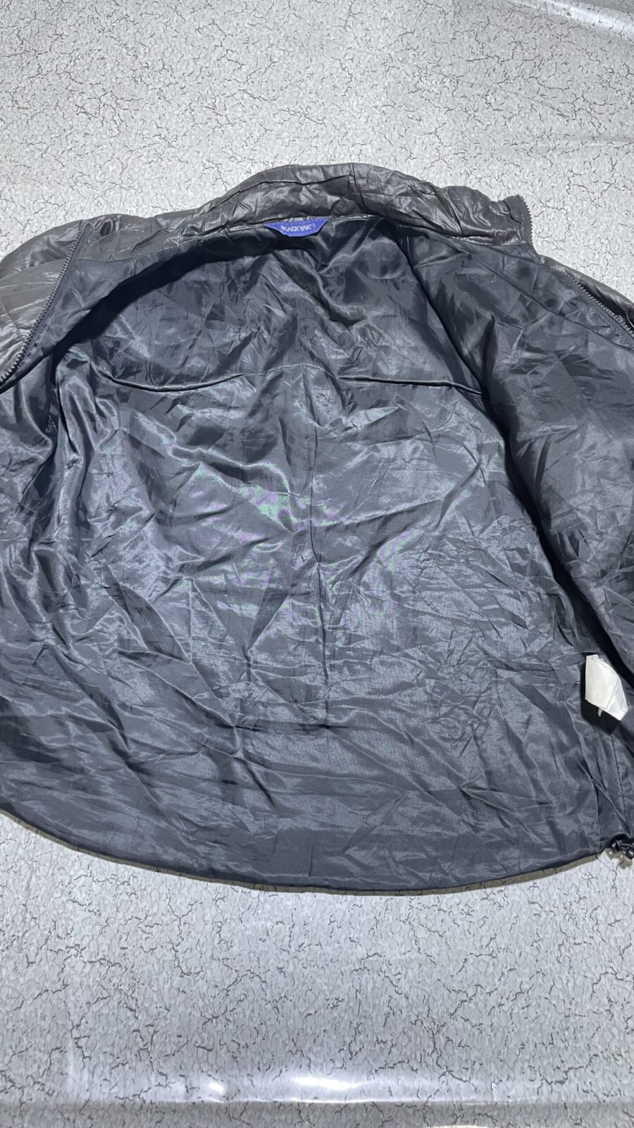 Black Yak Black Puffer Jacket detail view