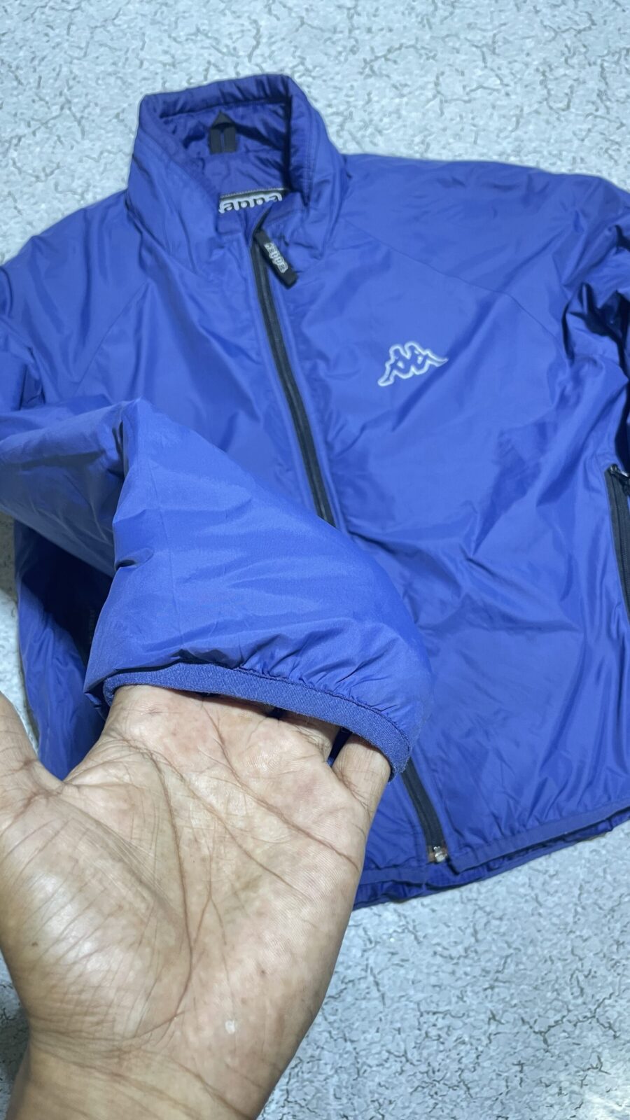 Kappa Blue Puffer Jacket back view