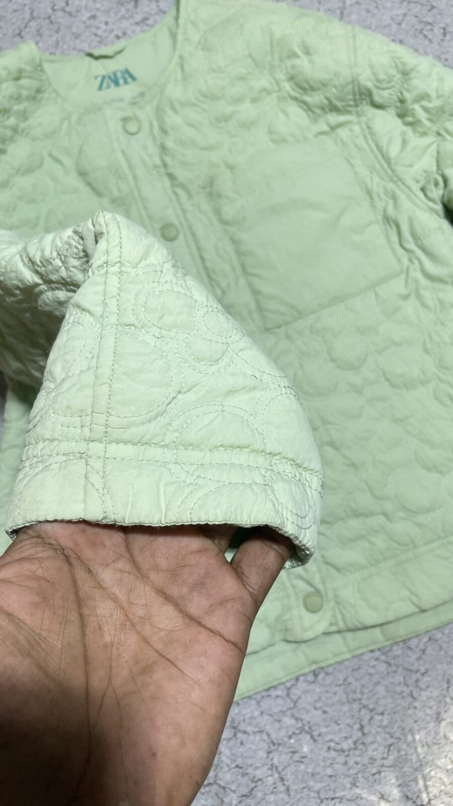 Zara Green Jacket back view