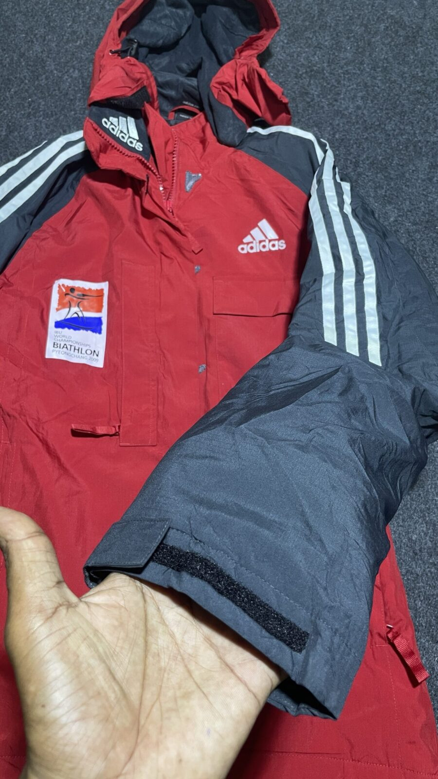 Adidas Grey Jacket back view