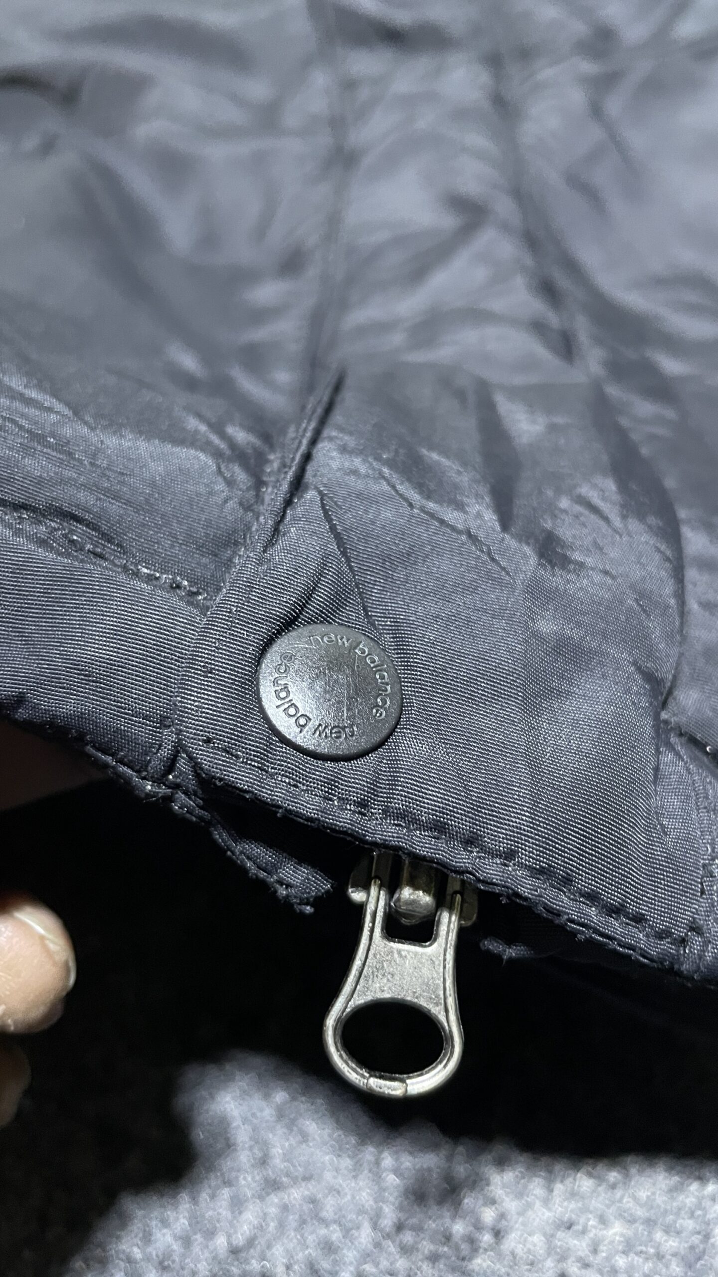 New Balance Black Windbreaker Jacket back view