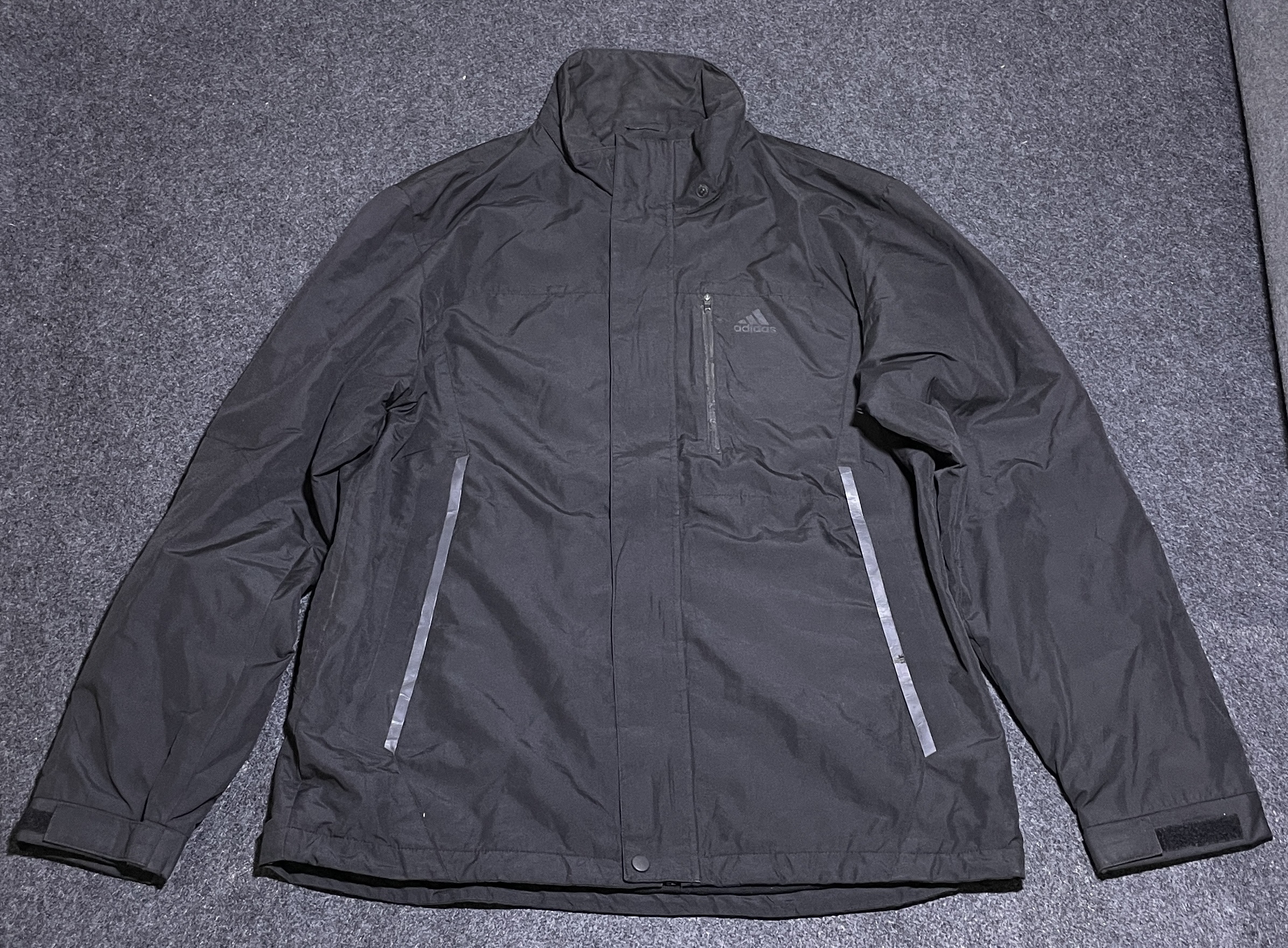 Adidas Black Windbreaker Jacket detail view