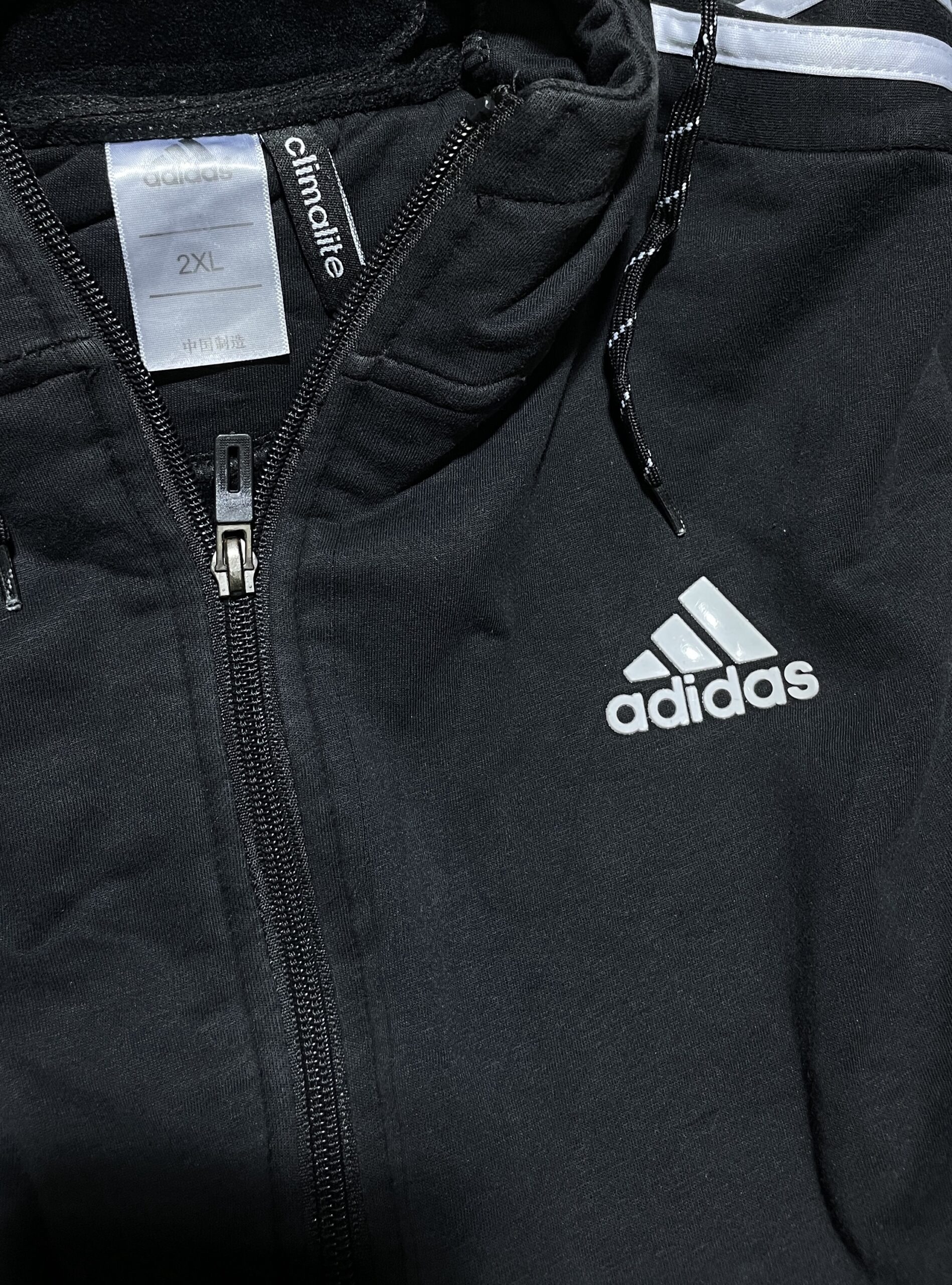 Adidas Black Jacket detail view