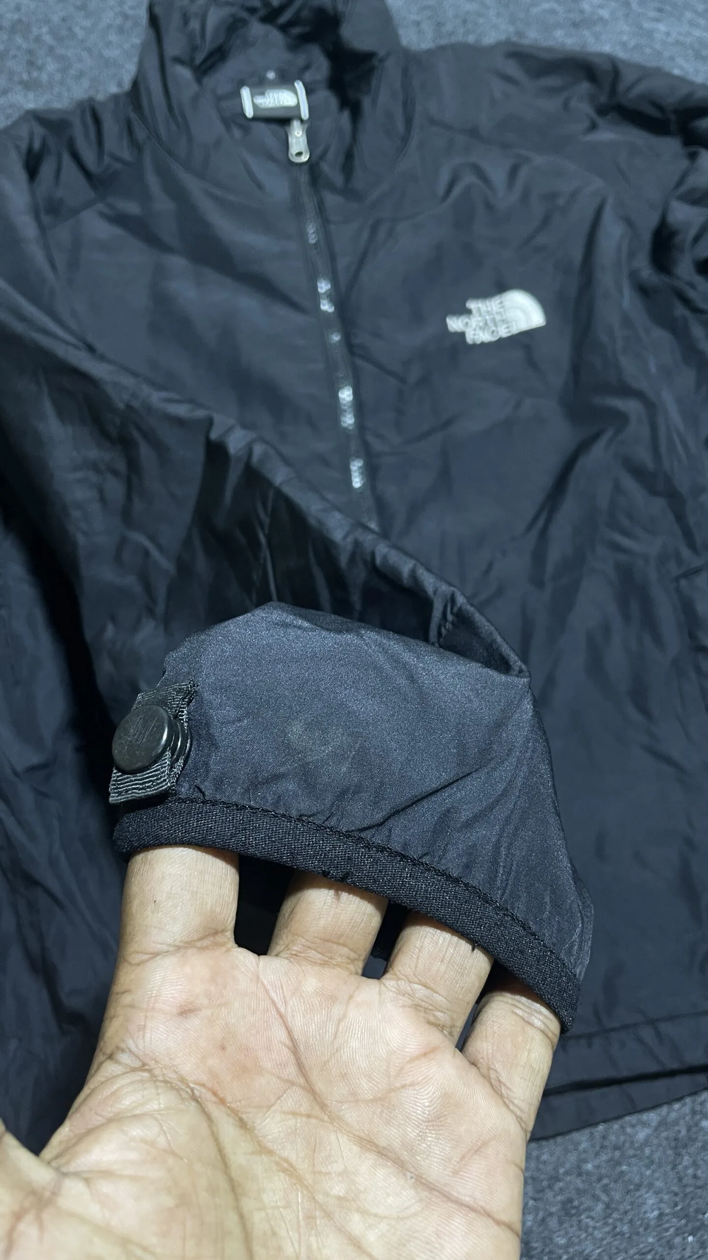 The North Face Black Puffer Jacket back view