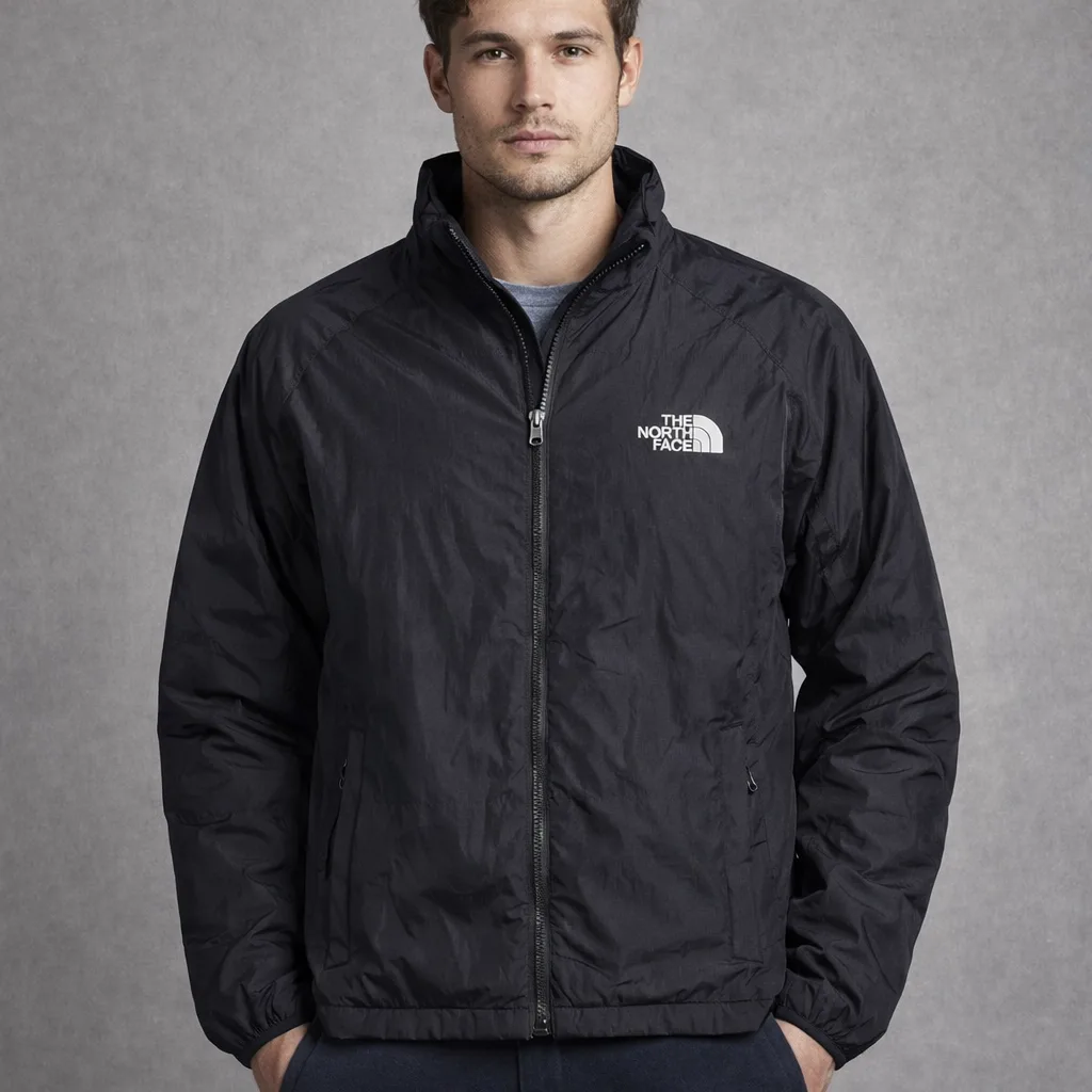 The North Face Black Puffer Jacket front view
