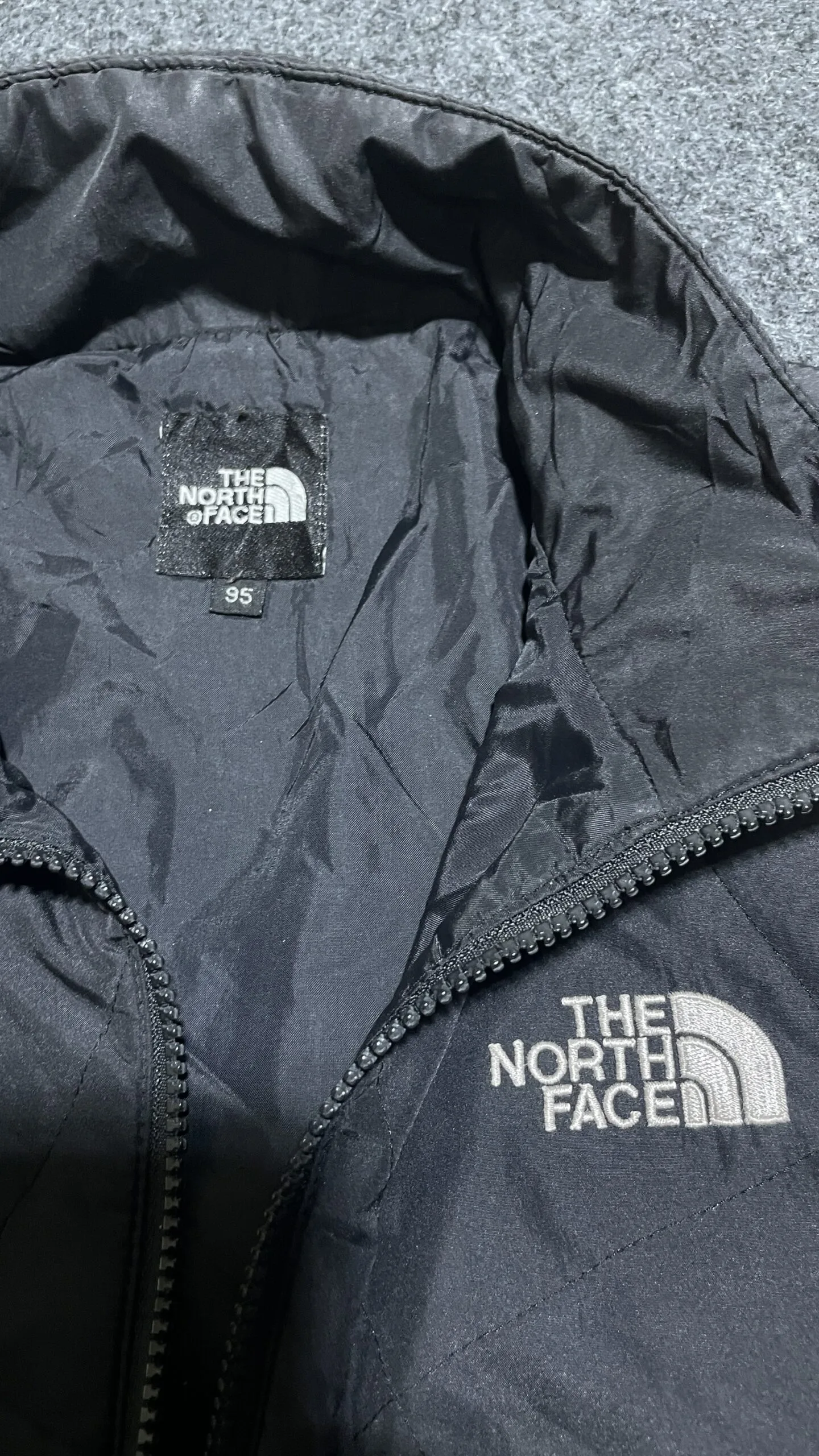 The North Face Black Puffer Jacket back view