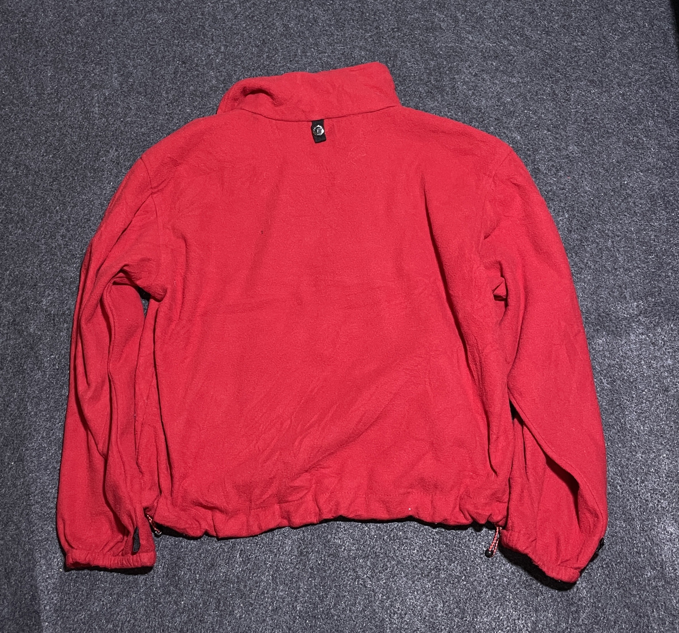 Columbia Red Fleece Jacket detail view