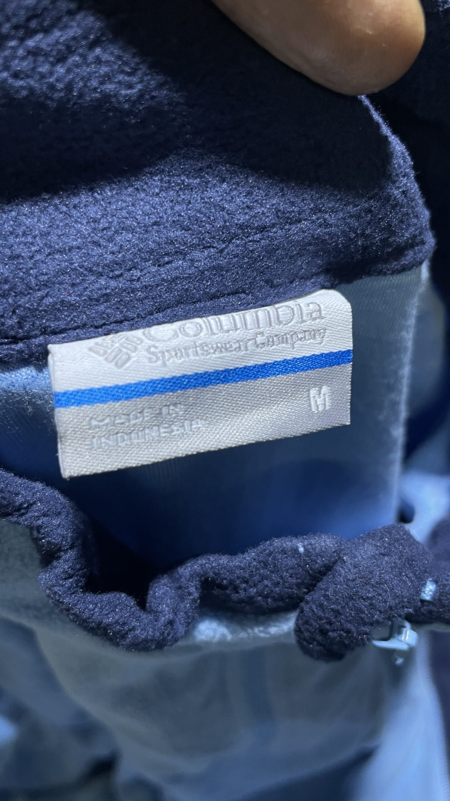 Columbia Blue Sweater detail view