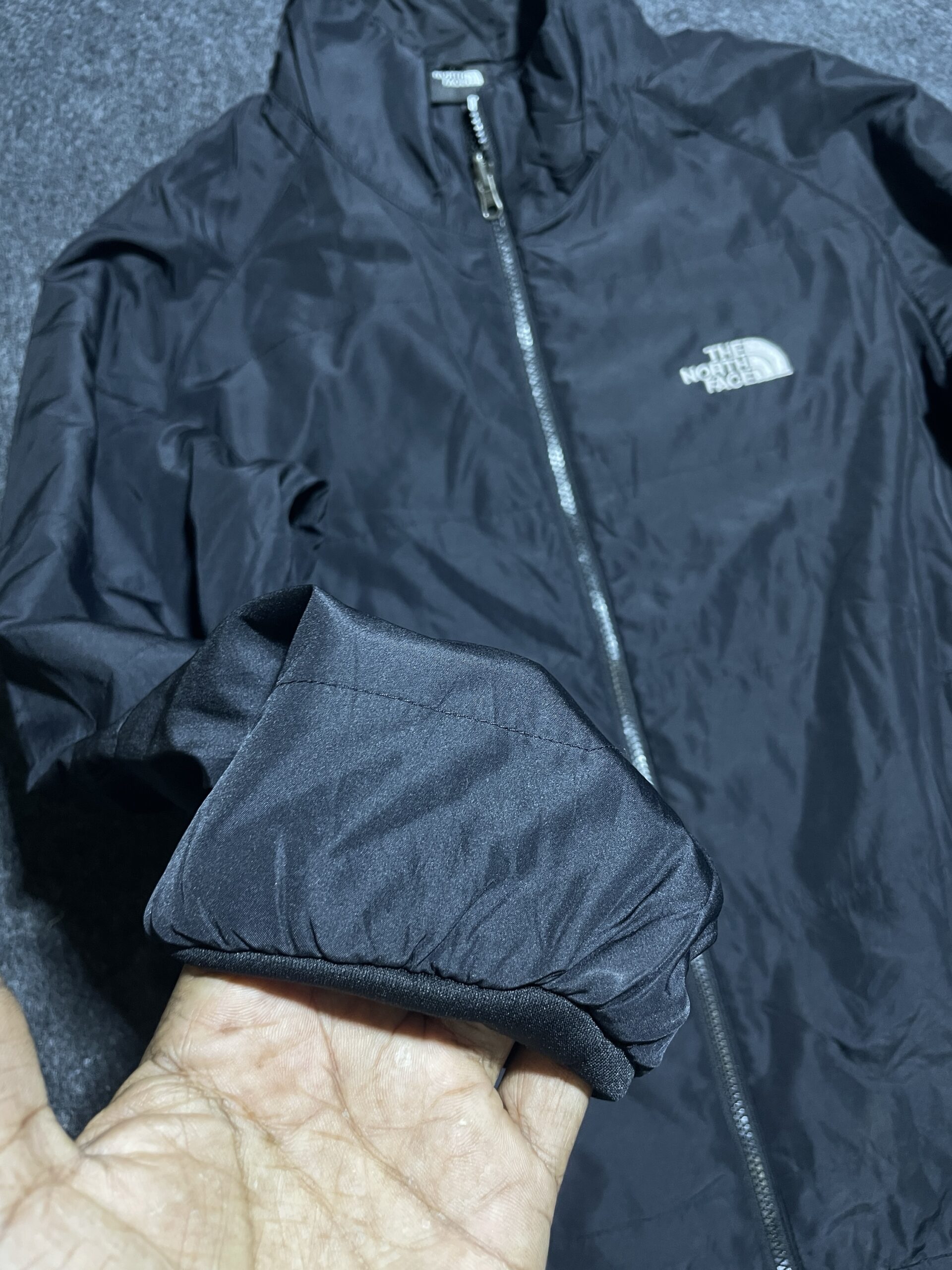 The North Face Black Puffer Jacket back view