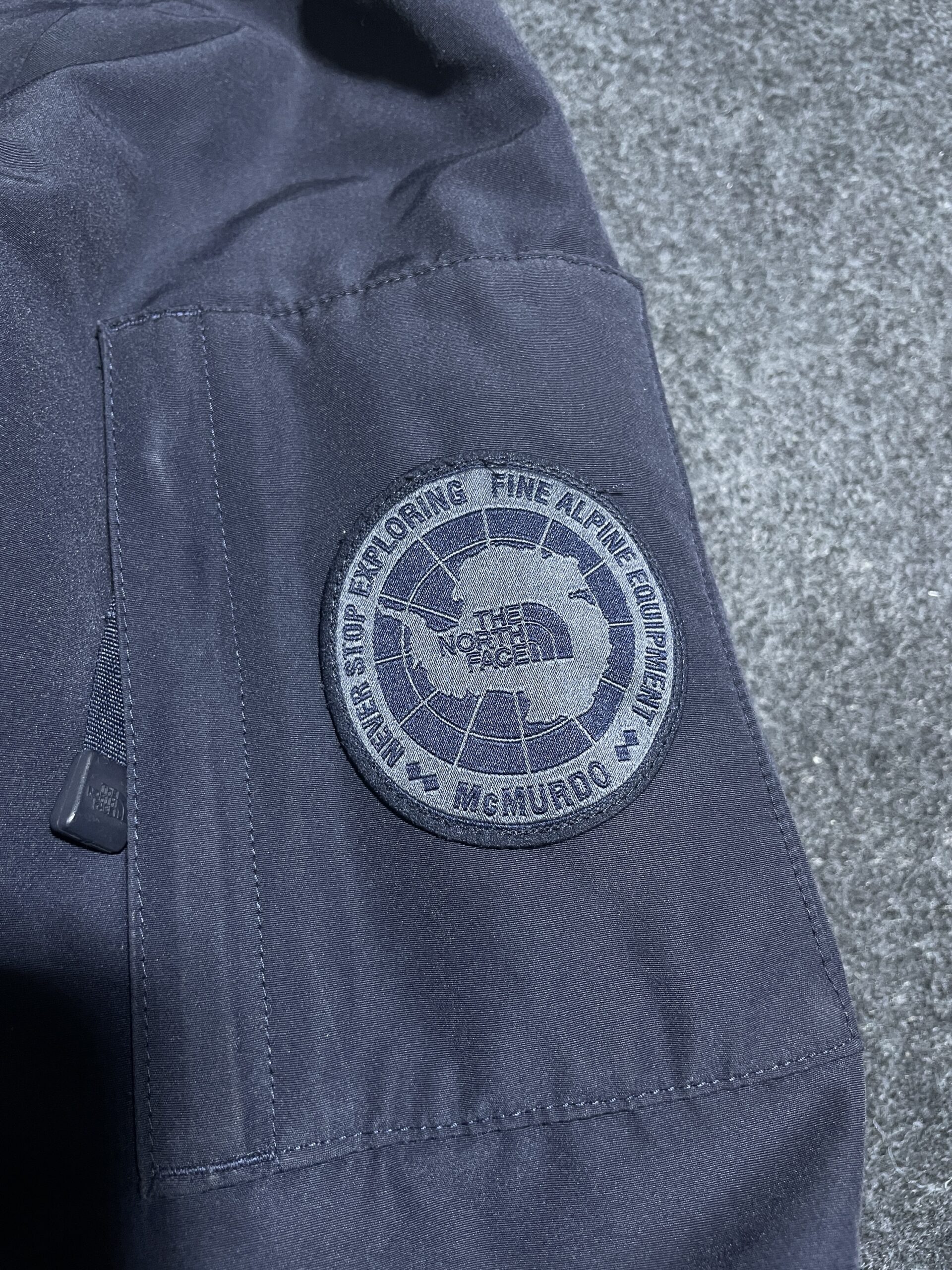 The North Face Navy Jacket back view