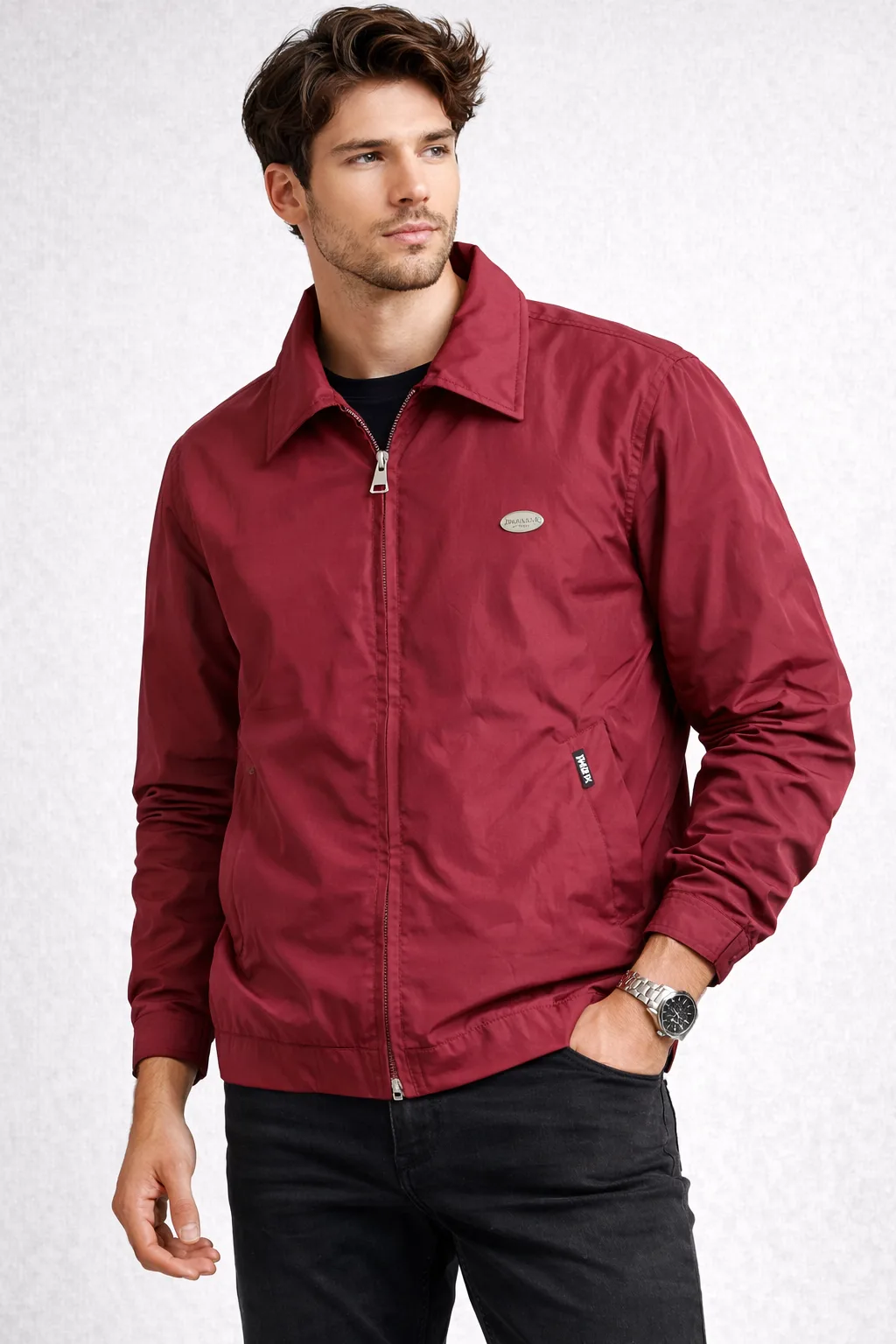 Maroon Jacket front view