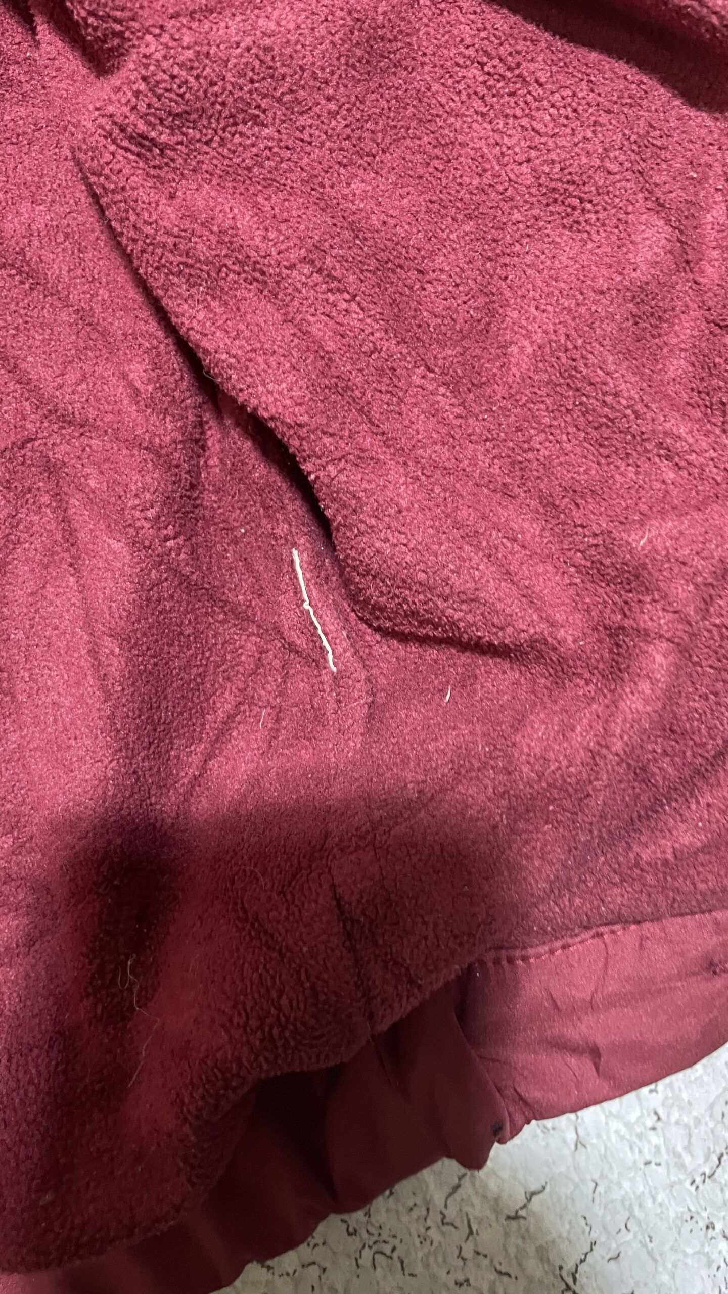 Maroon Jacket back view