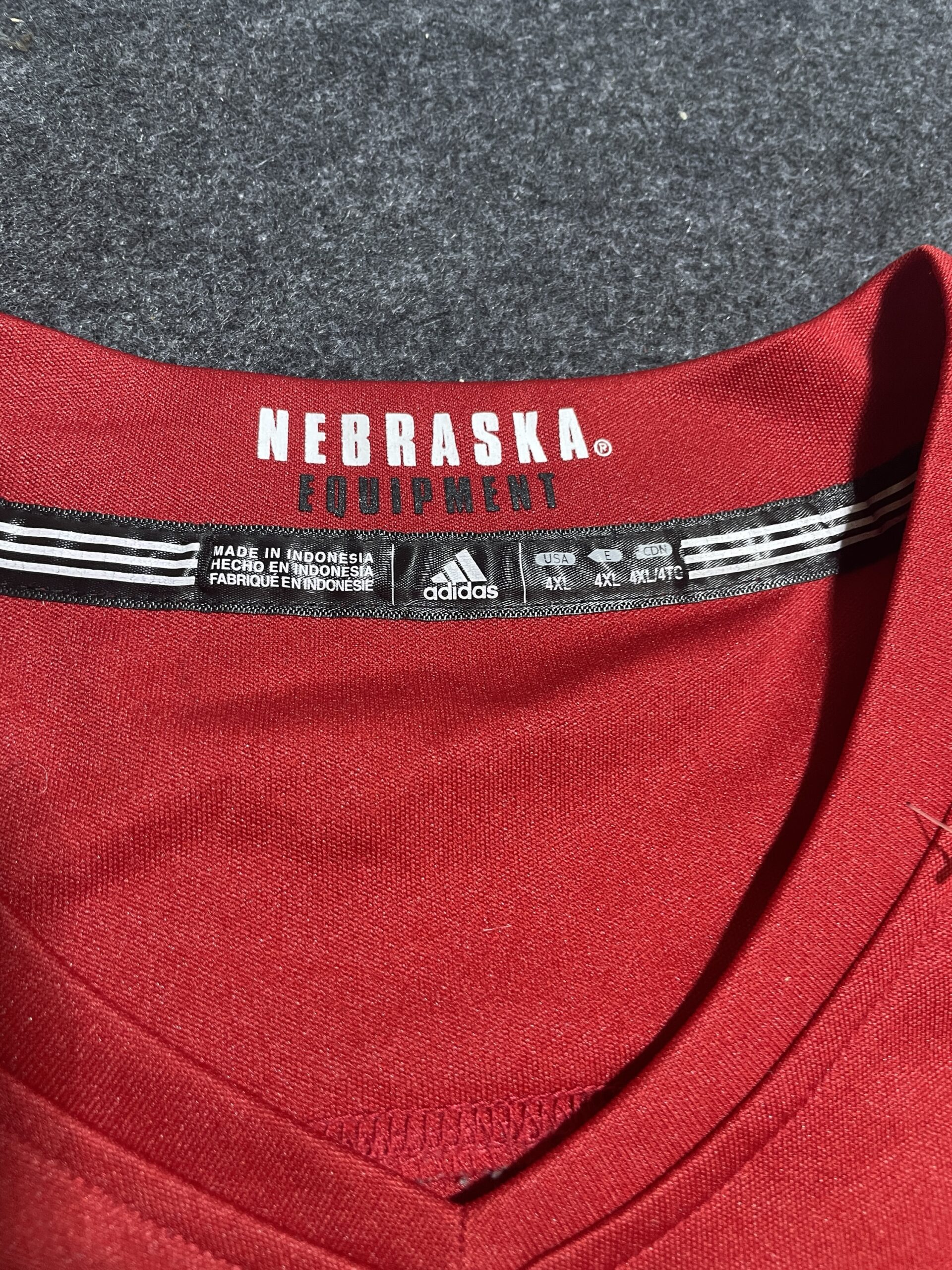 Adidas Red Jersey back view