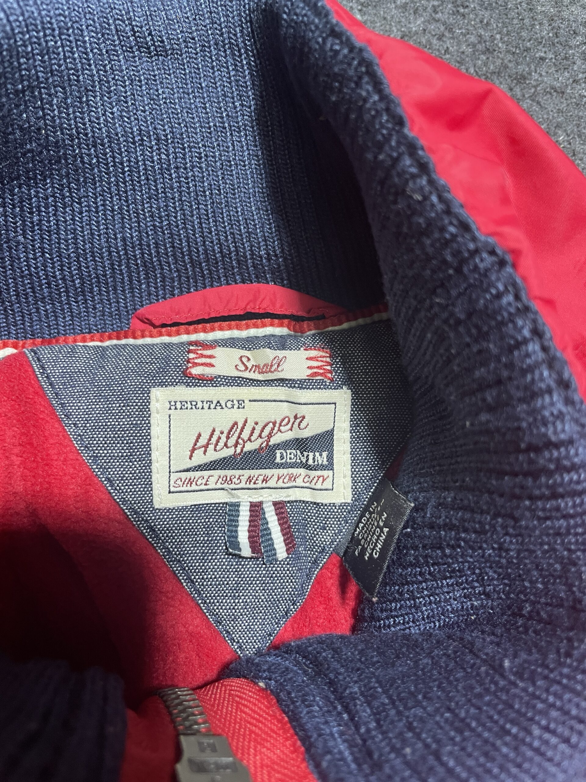 Tommy Hilfiger Red Puffer Jacket detail view