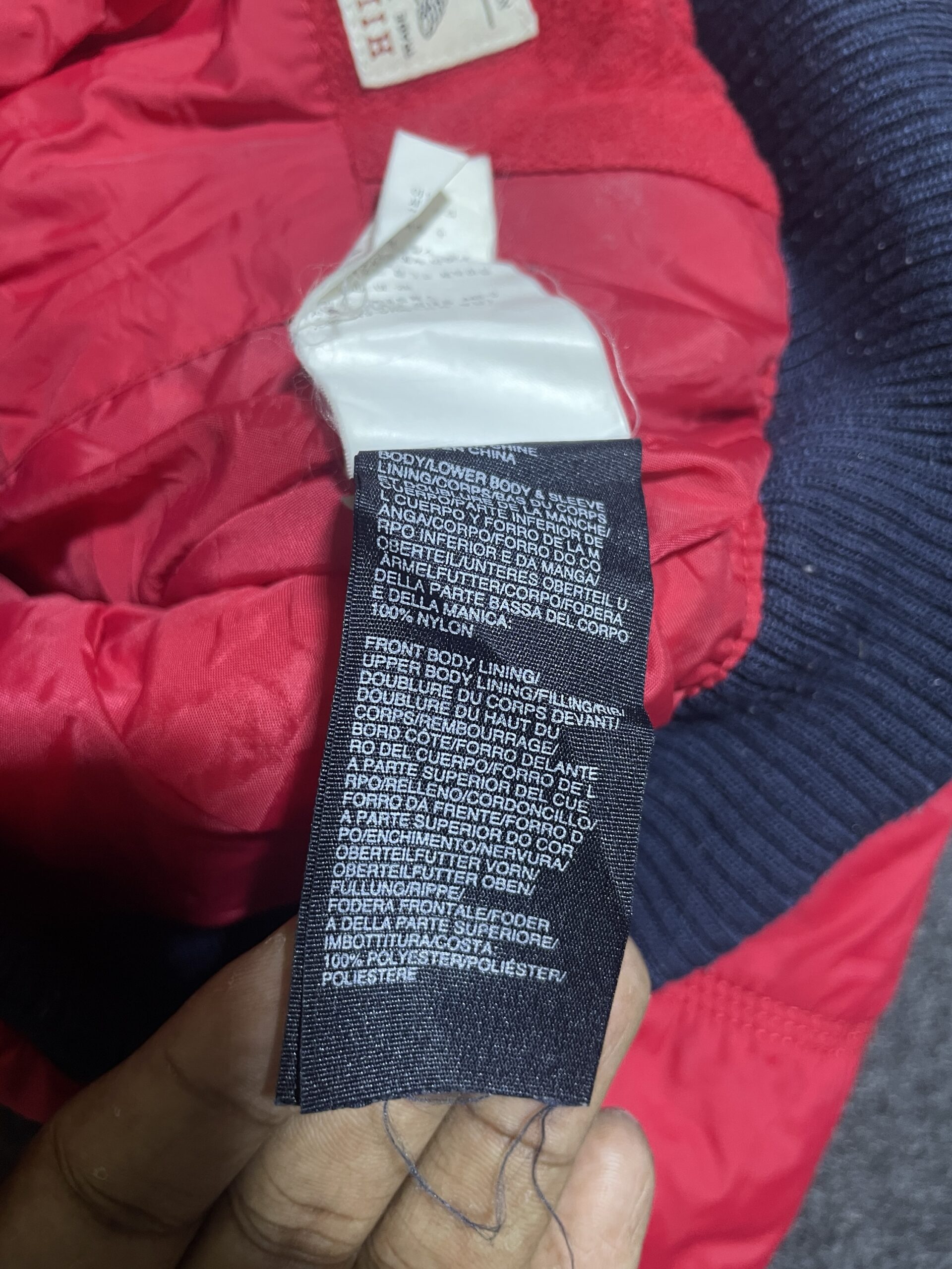 Tommy Hilfiger Red Puffer Jacket back view