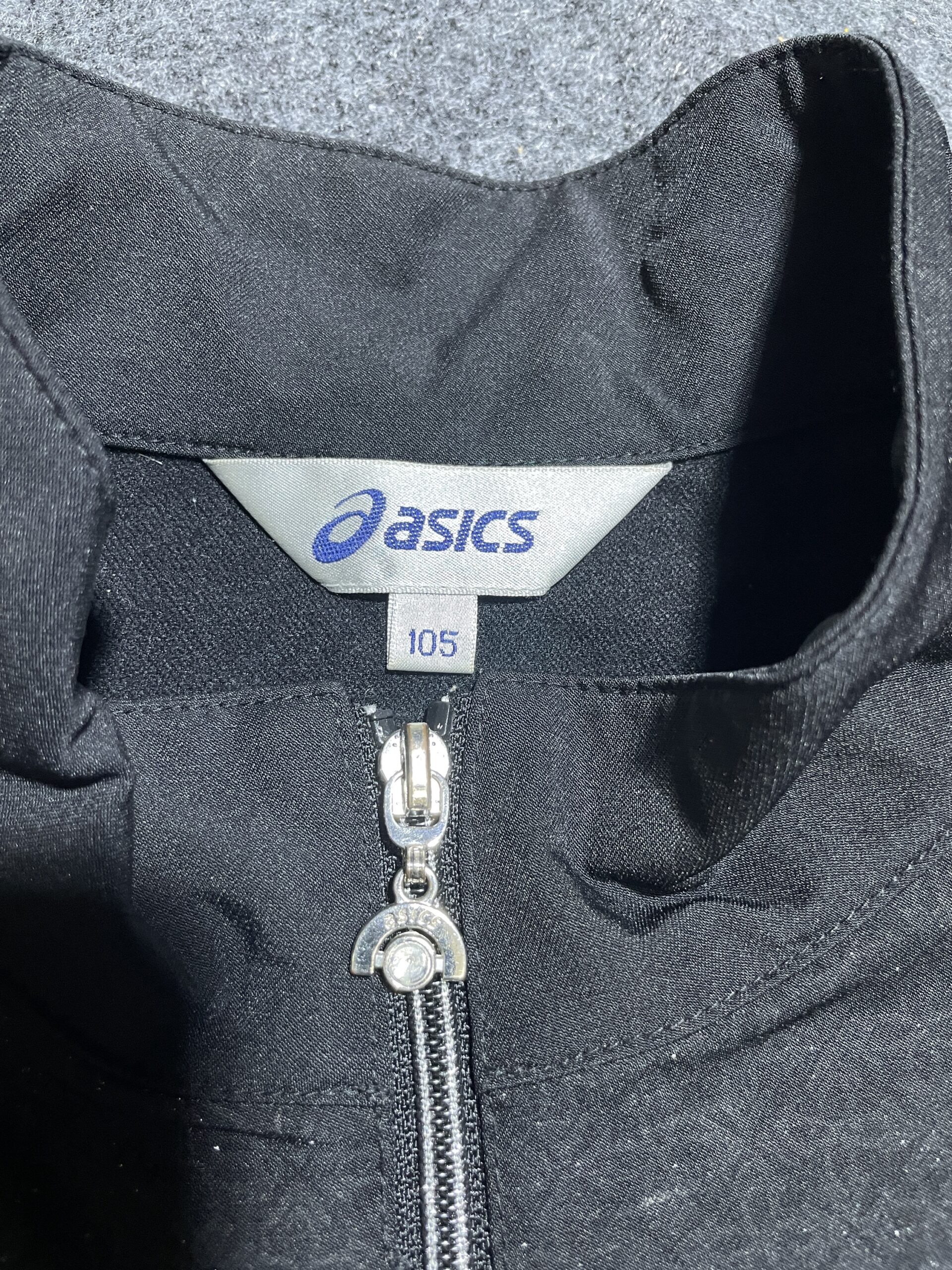 Asics Black Track Jacket back view