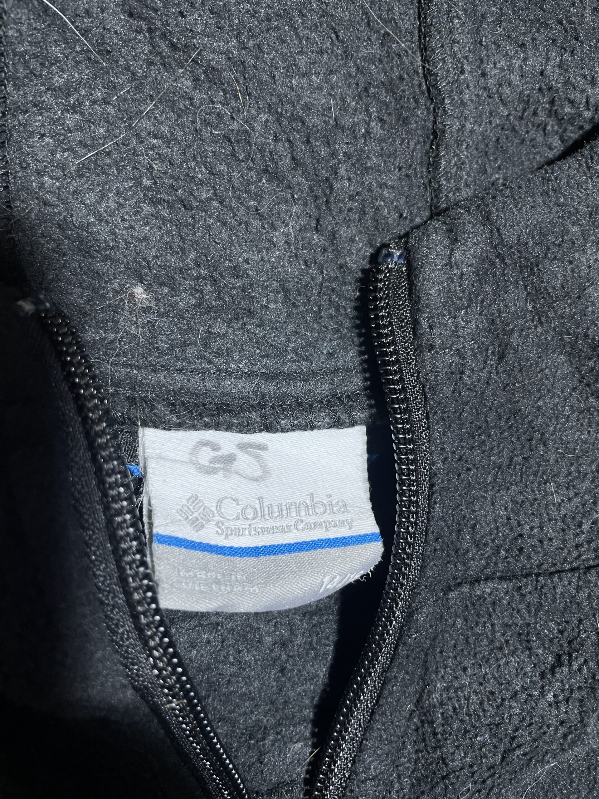Columbia Black Fleece Jacket back view