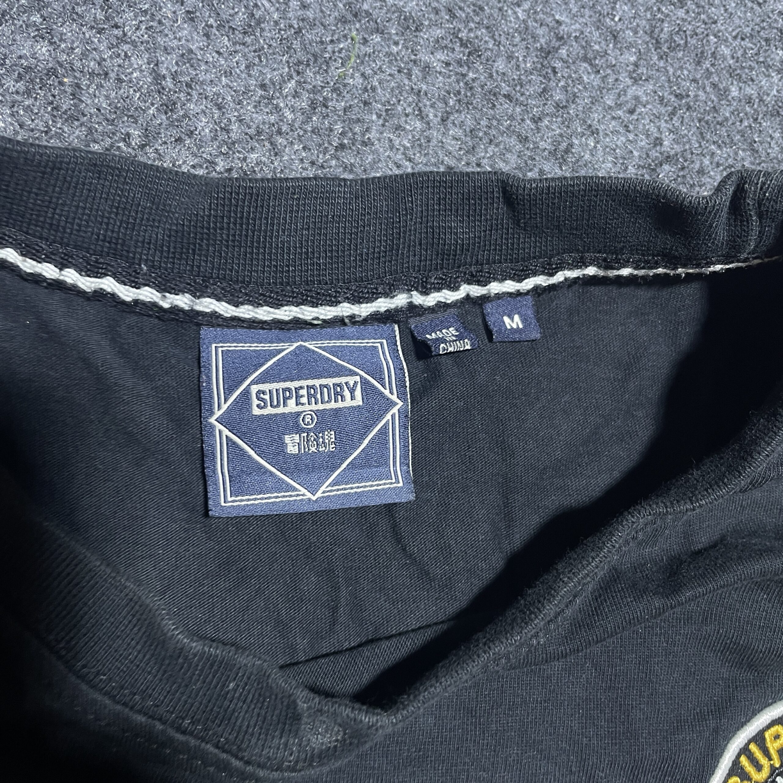 Superdry Black T-Shirt detail view