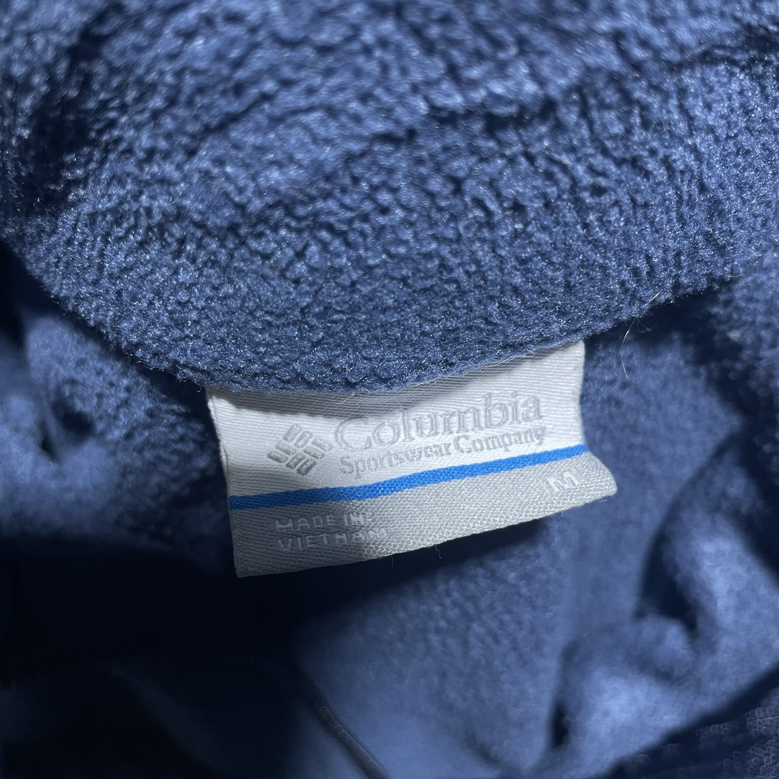 Columbia Blue Fleece Jacket back view