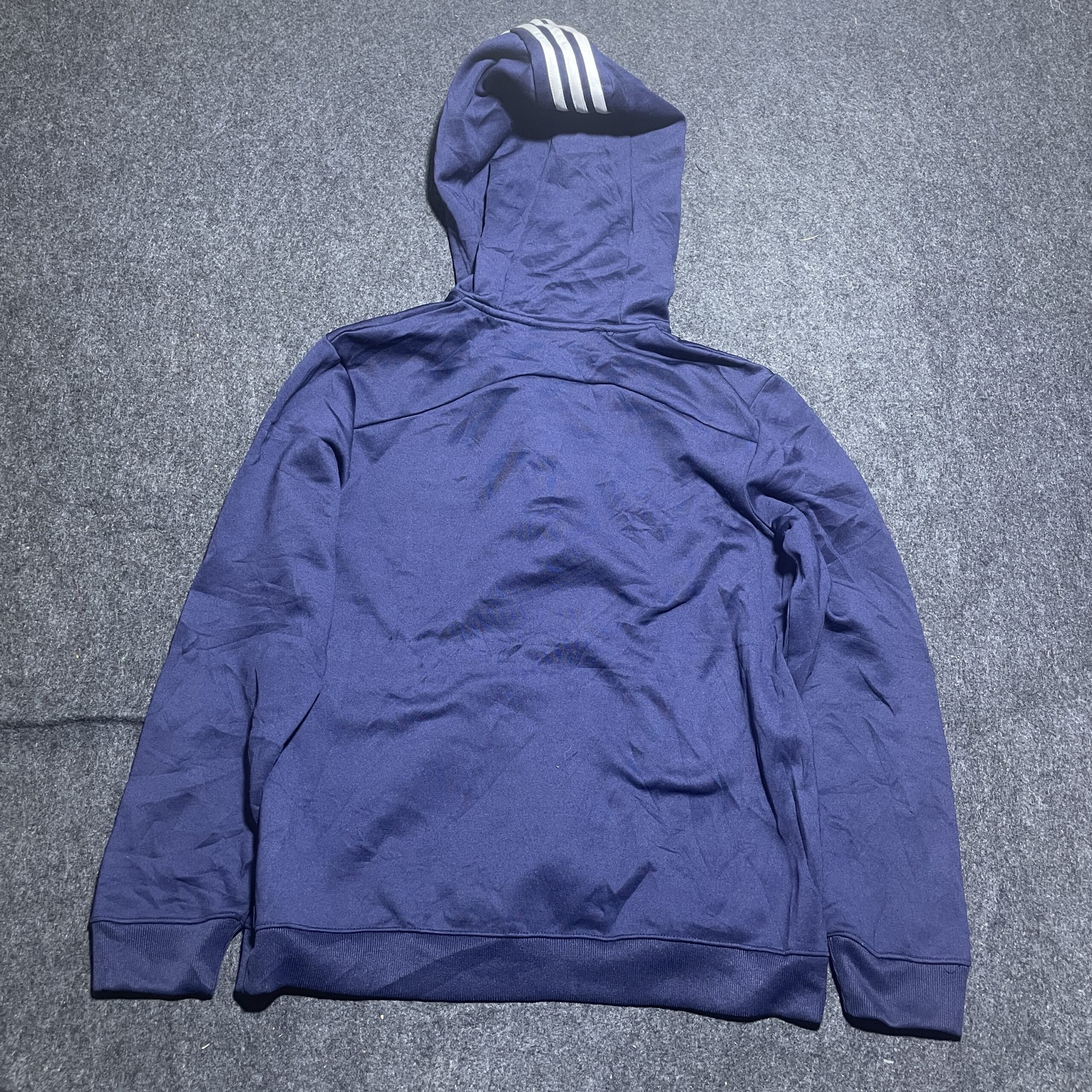 Adidas Navy Hoodie detail view