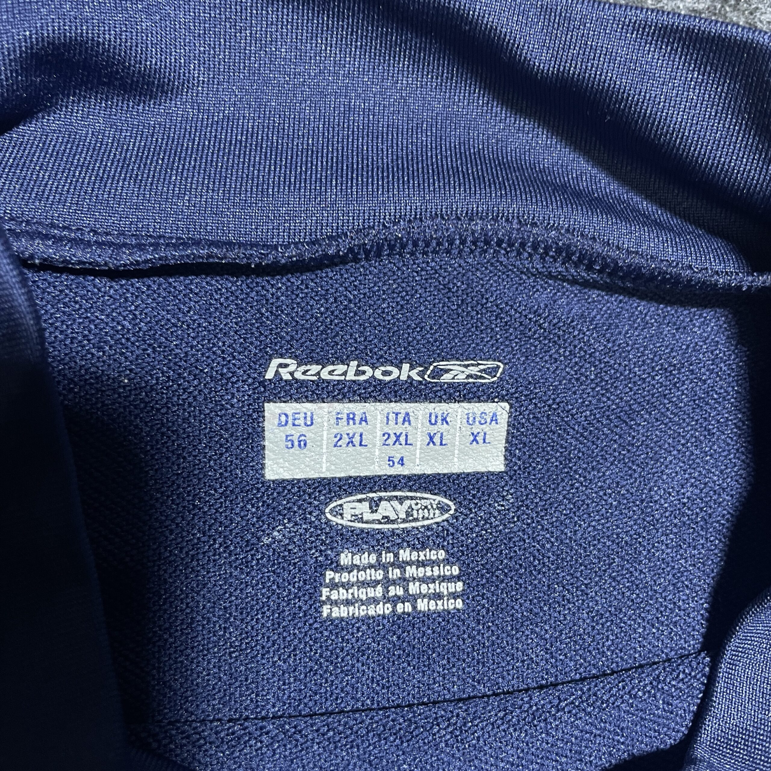 Reebok Navy simple back view