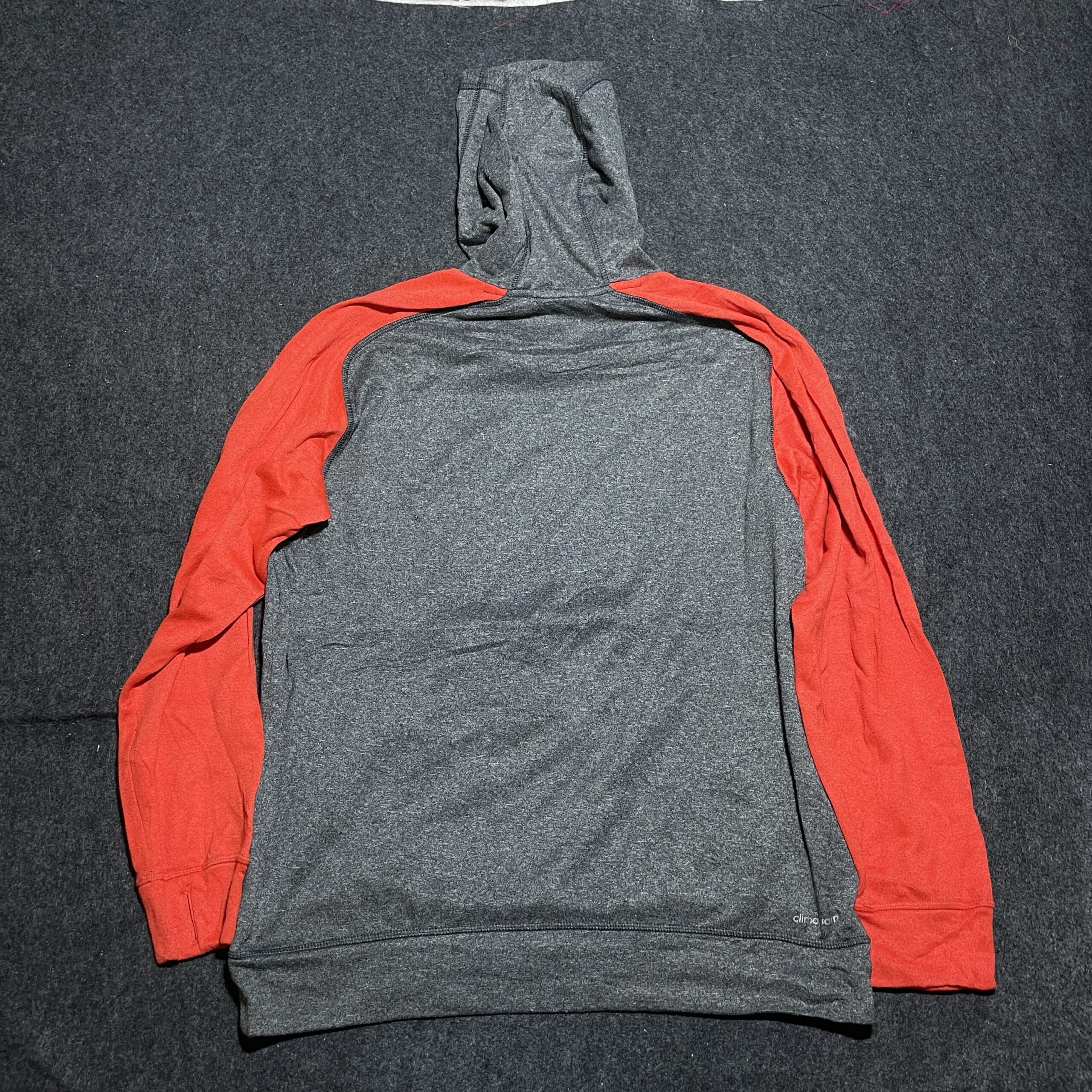 Adidas Grey Hoodie detail view