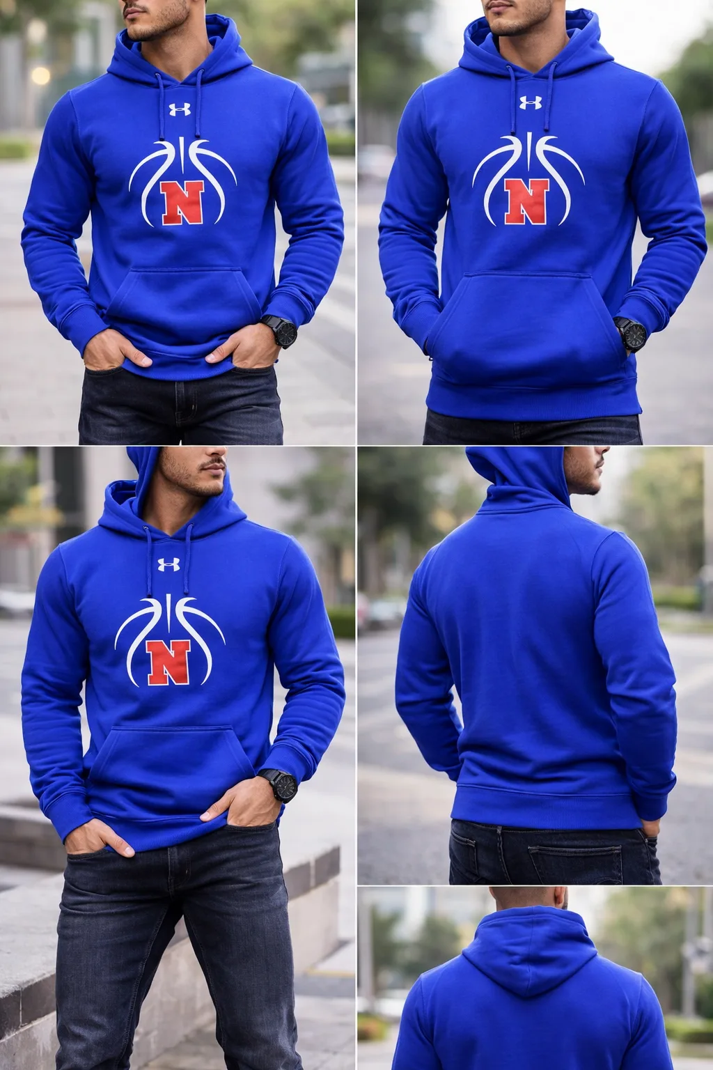 Under Armour Blue Hoodie front view