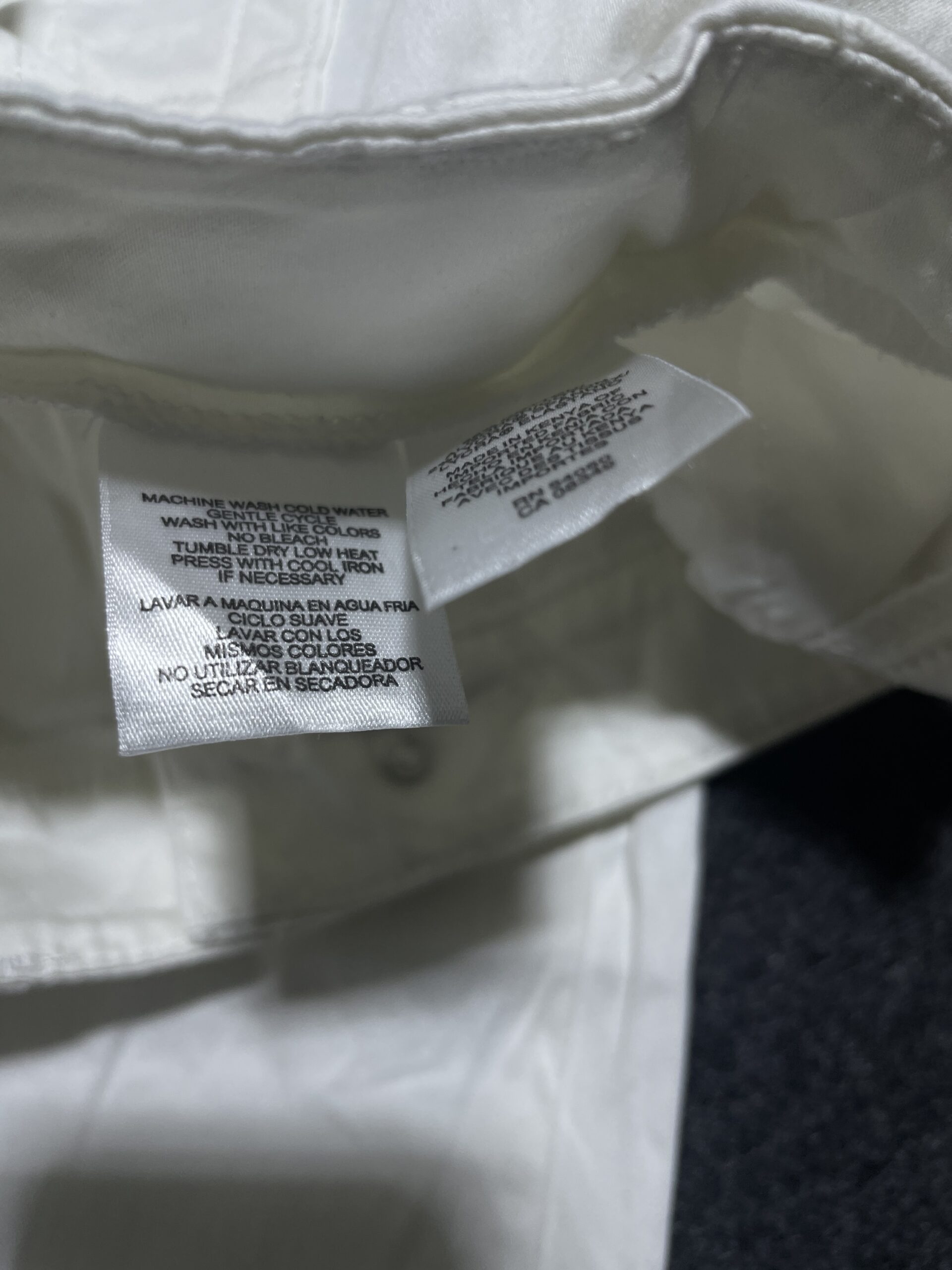 White Trousers back view