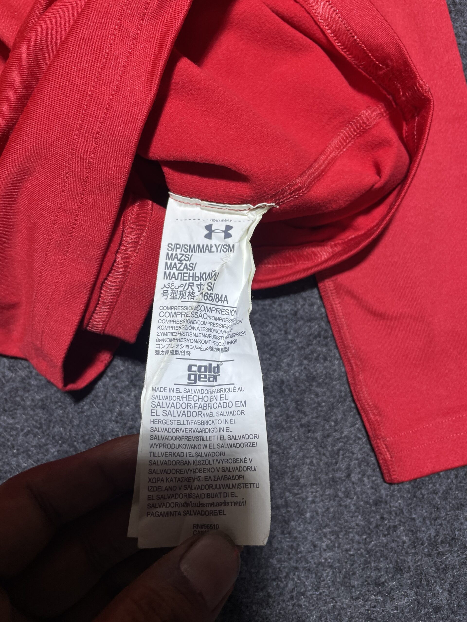 Under Armour Red T-Shirt back view
