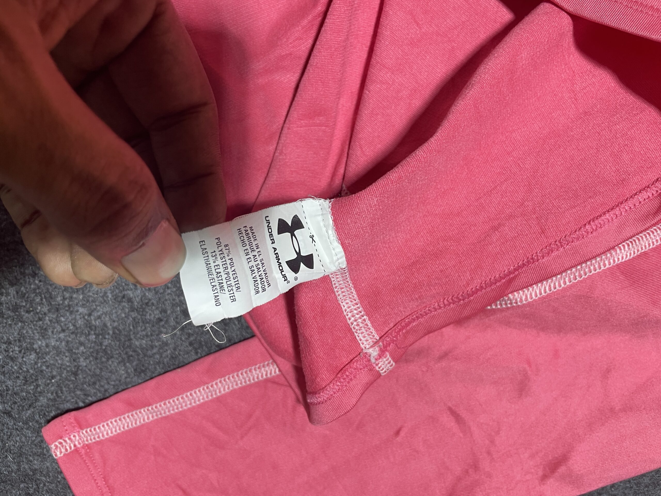 Under Armour Pink T-Shirt back view
