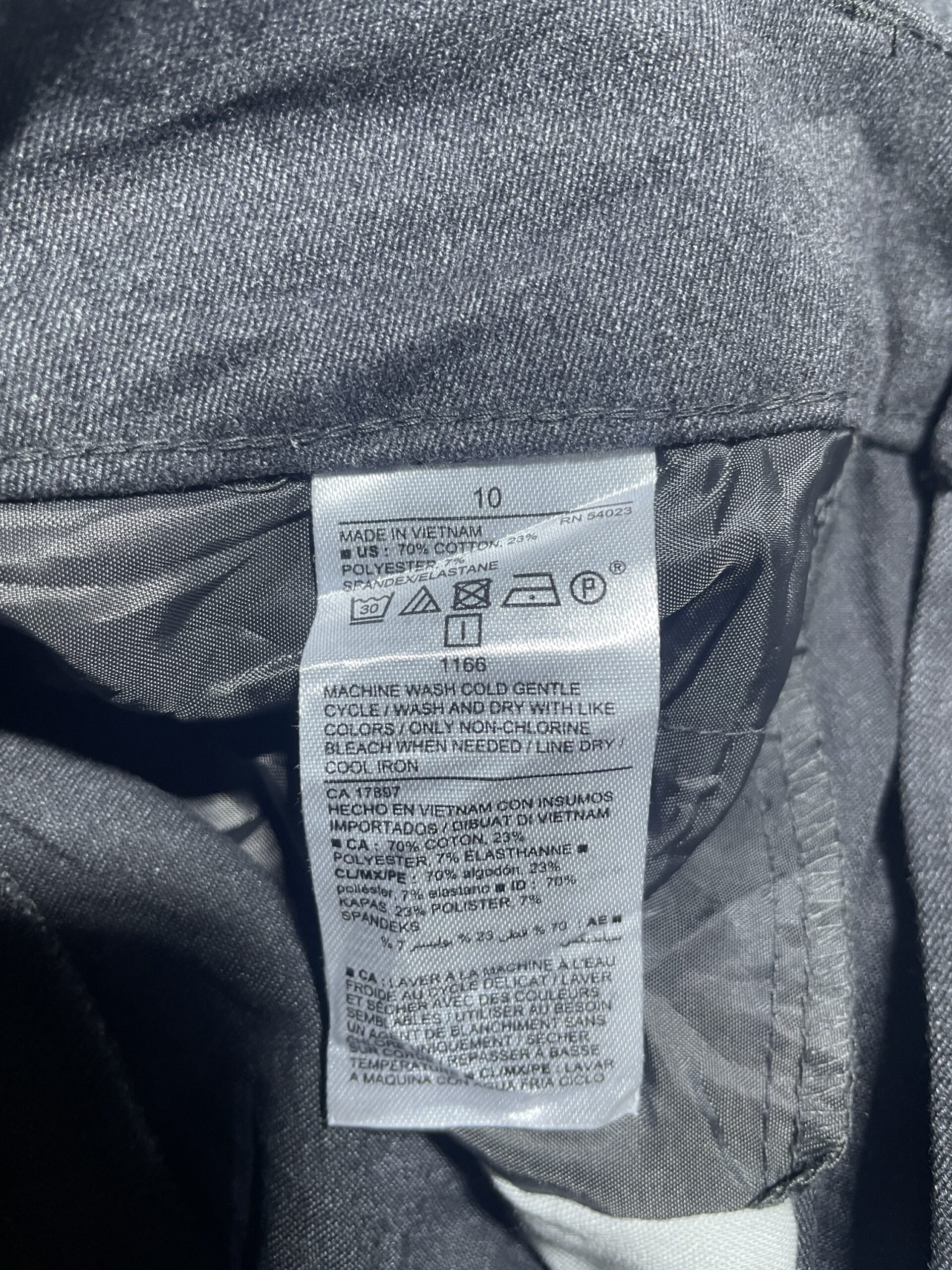 Old Navy Grey Trousers back view