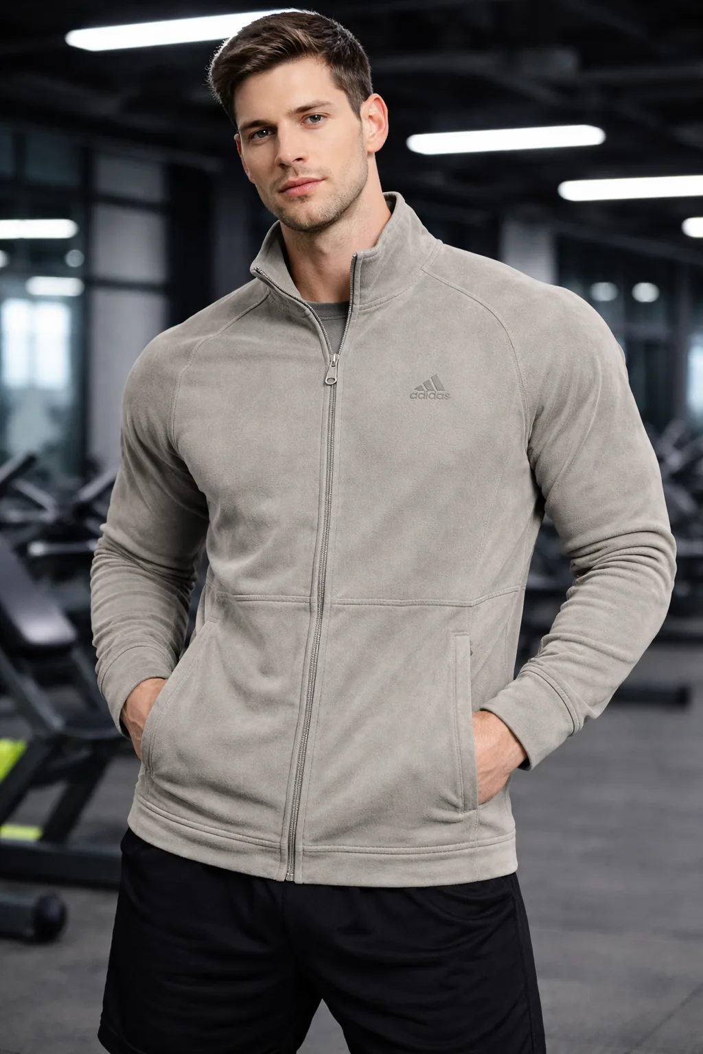 Adidas Brown Track Jacket front view