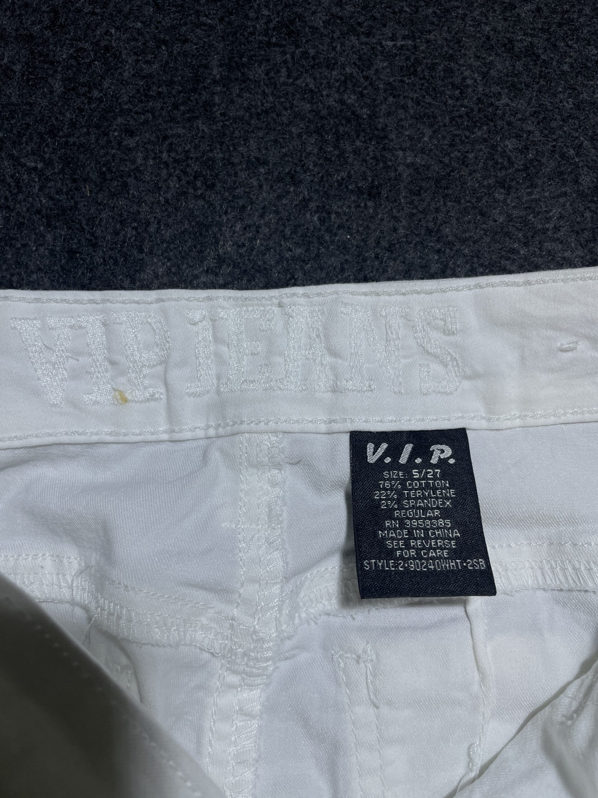 White Chinos back view