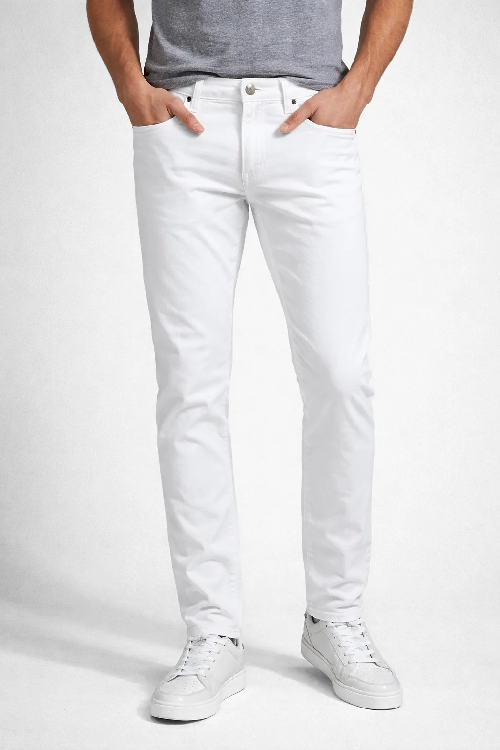 White Denim Jeans front view