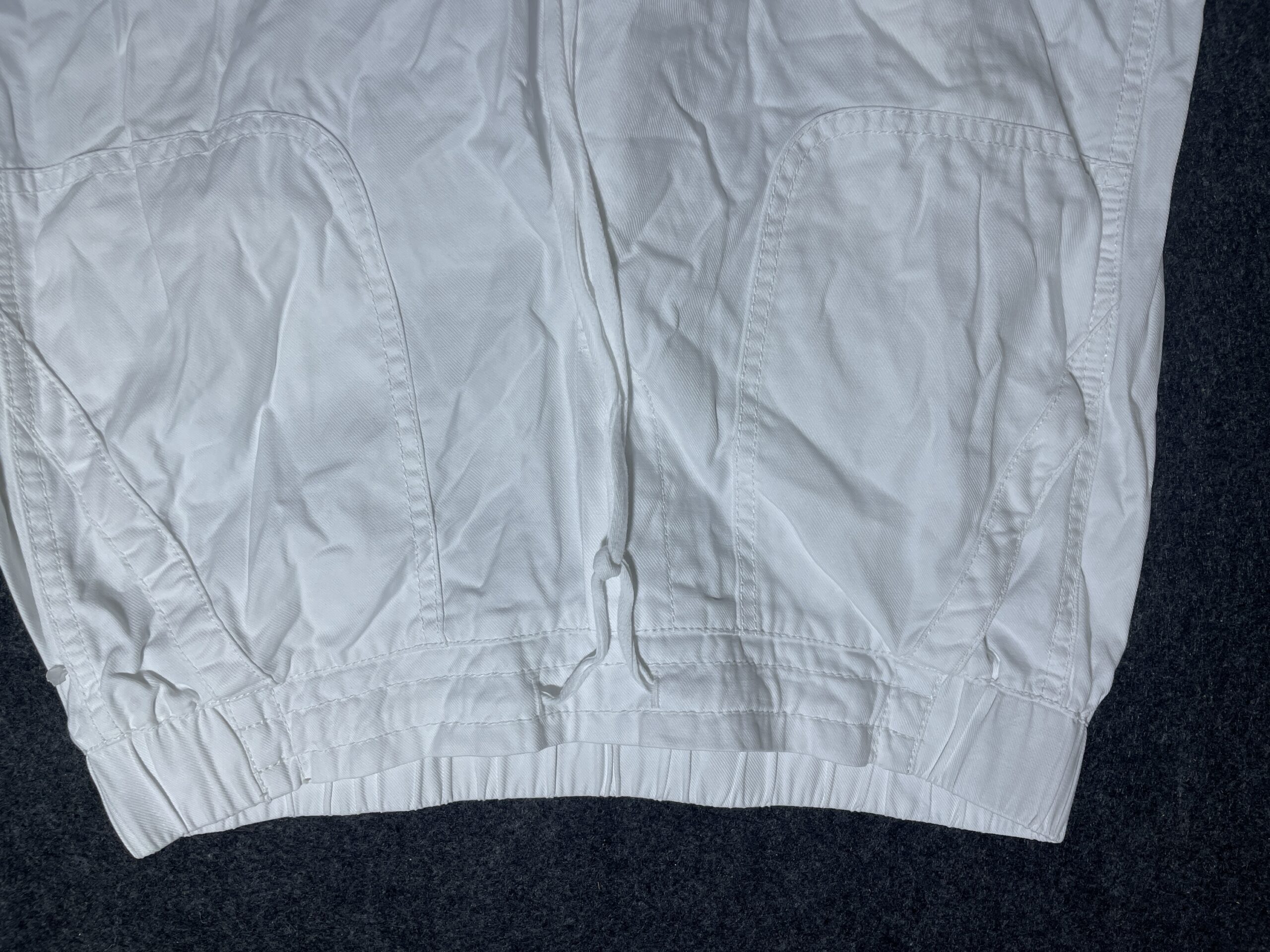 White Trousers back view