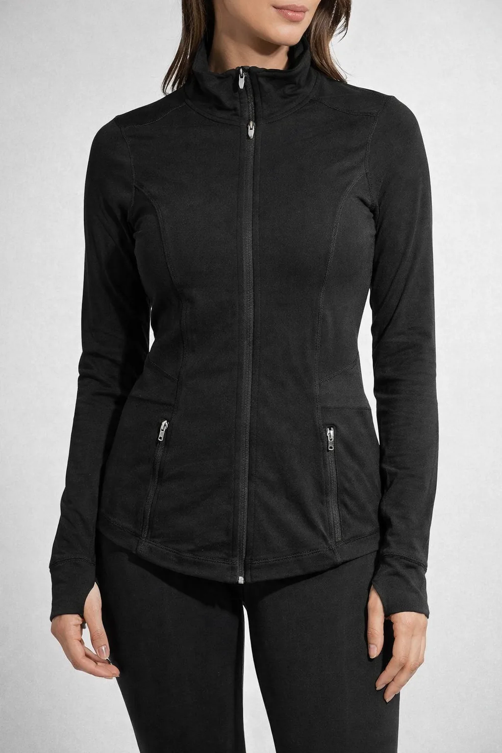 Old Navy Black Track Jacket front view