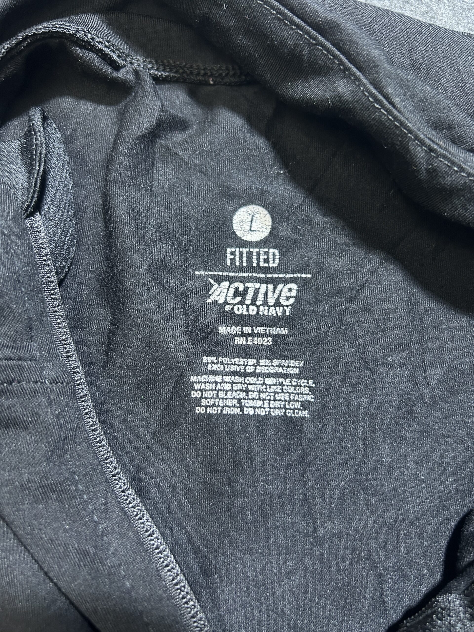 Old Navy Black Track Jacket back view