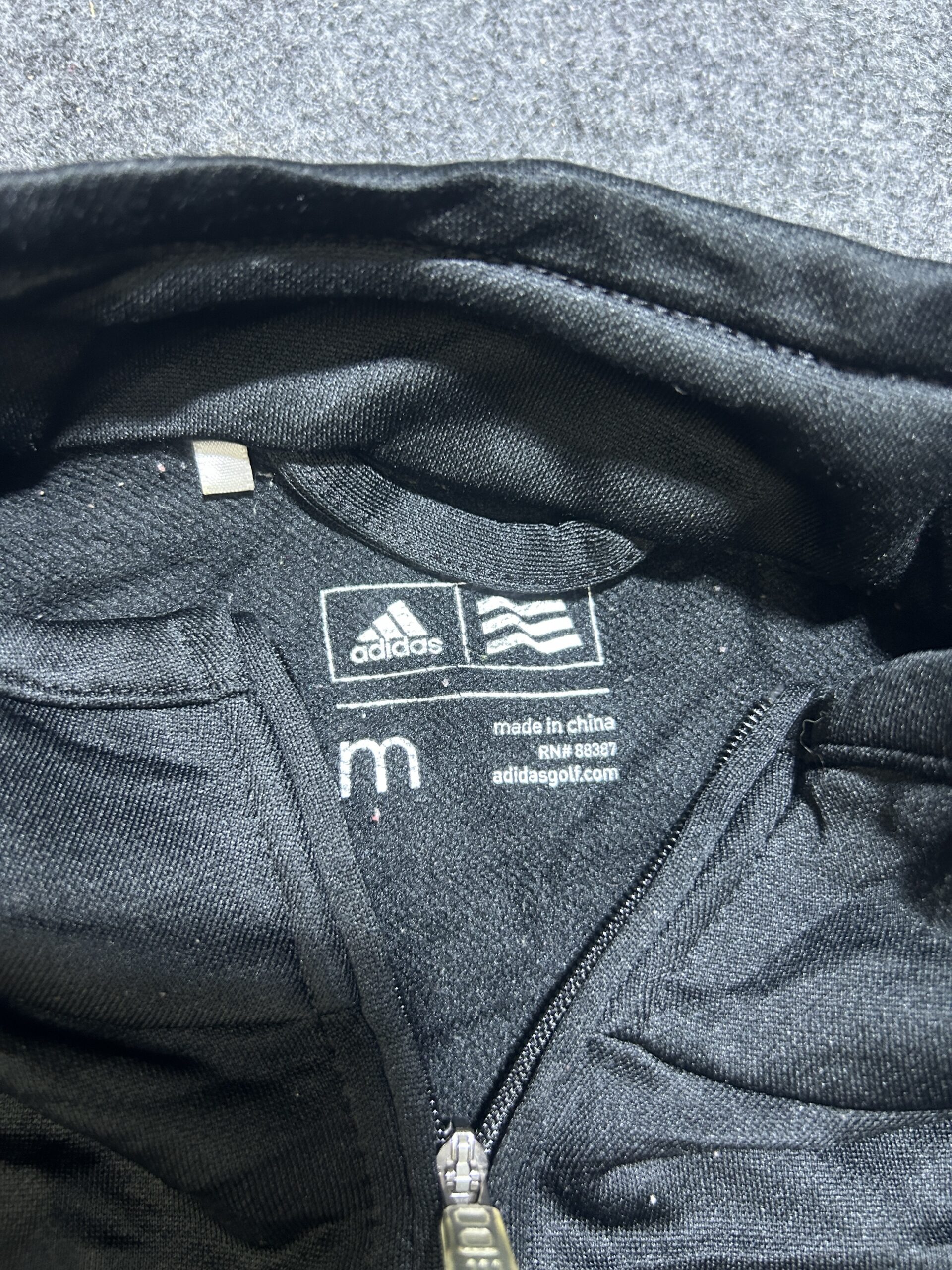 Adidas Black Track Jacket back view