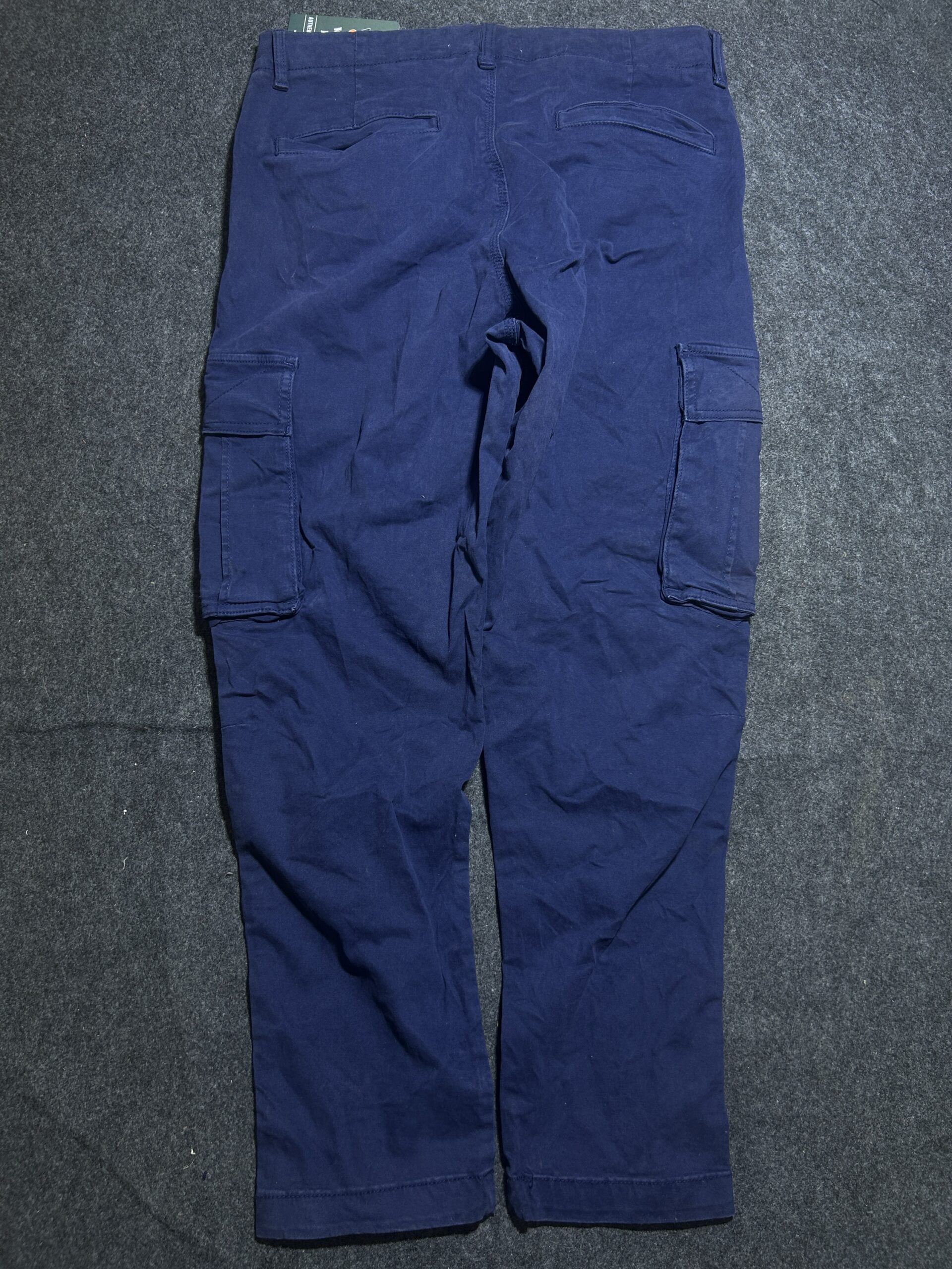 Zara Navy Cargo Pants detail view