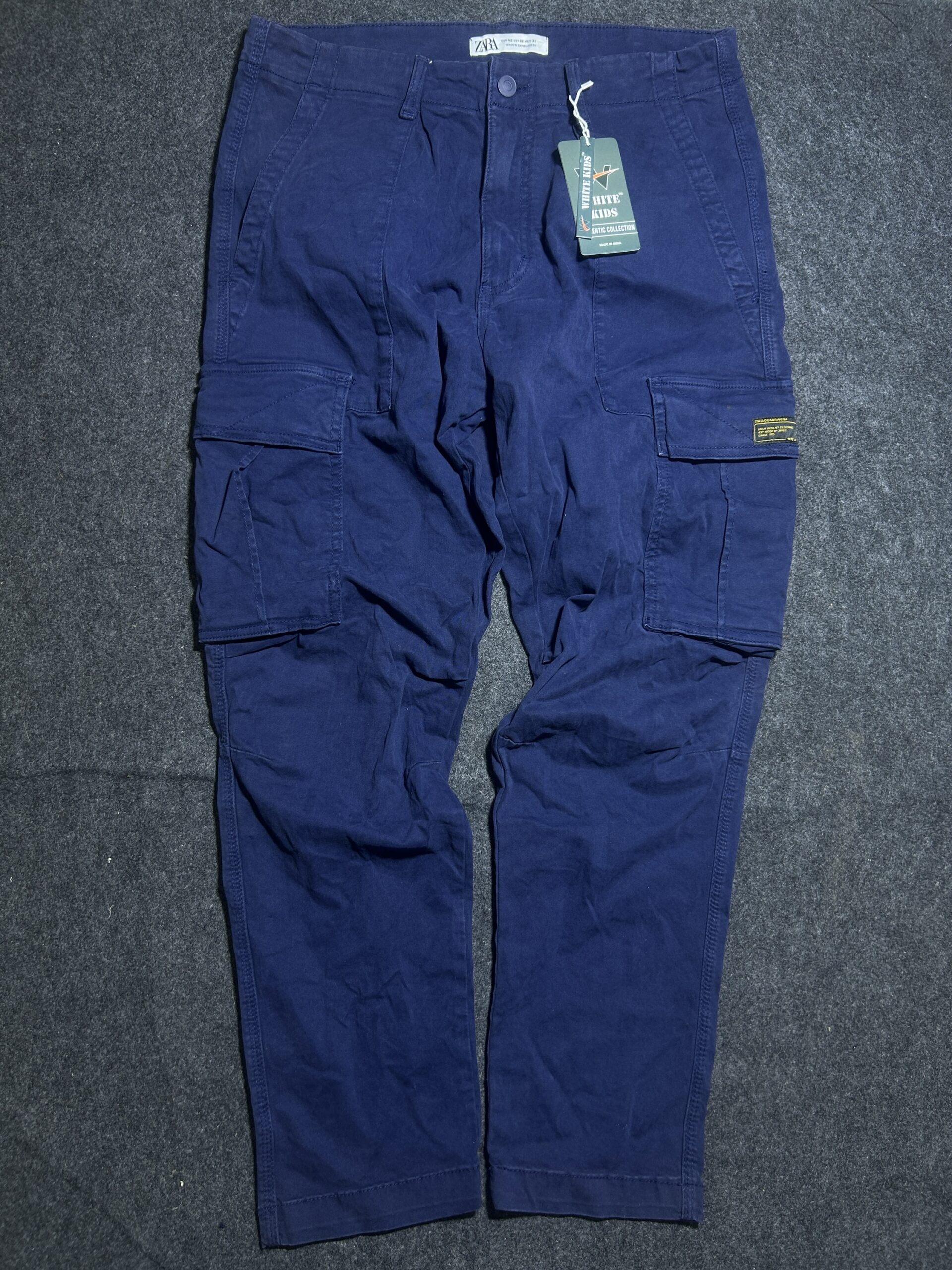 Zara Navy Cargo Pants alternate view
