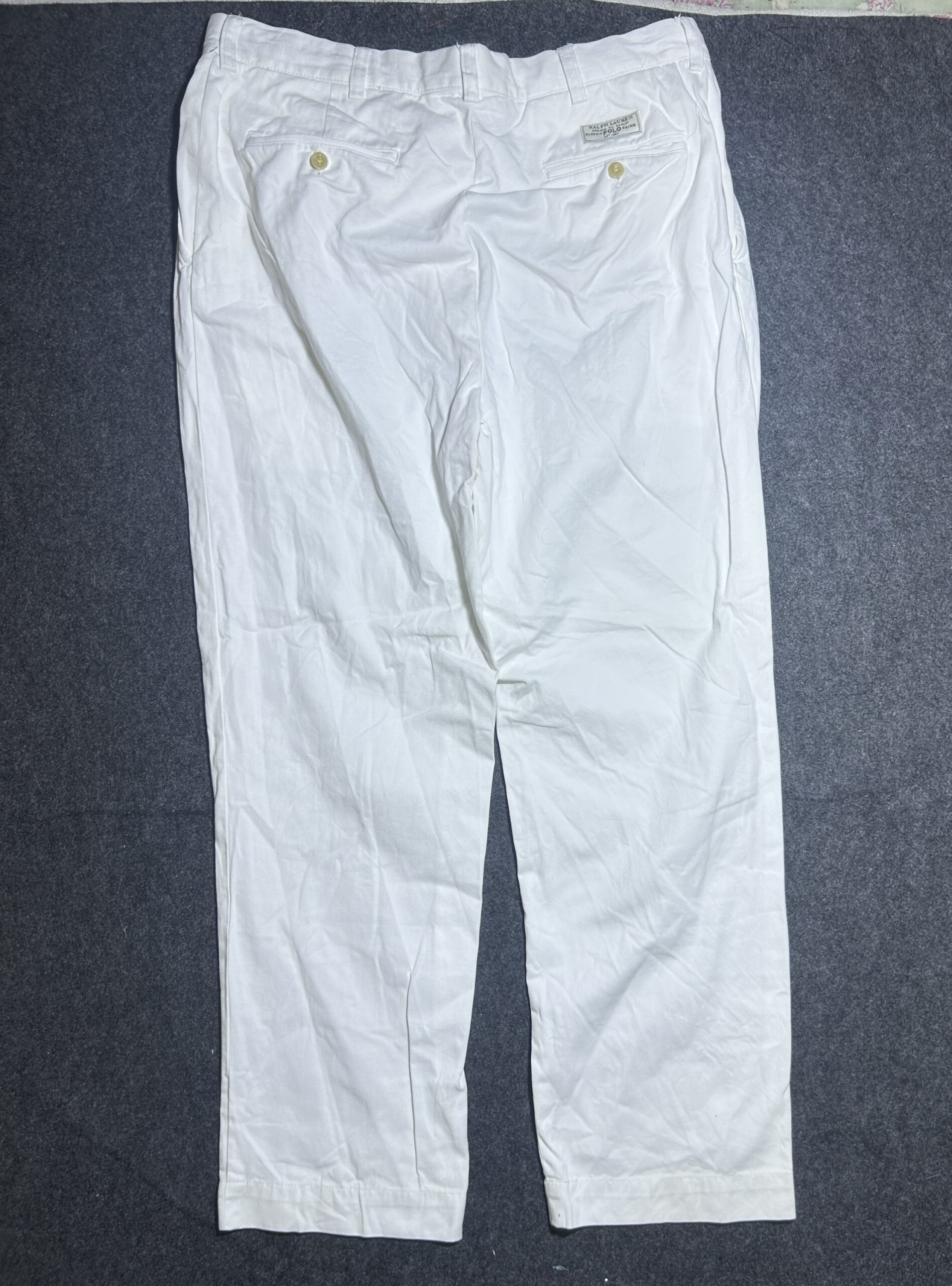 Ralph Lauren White Trousers detail view
