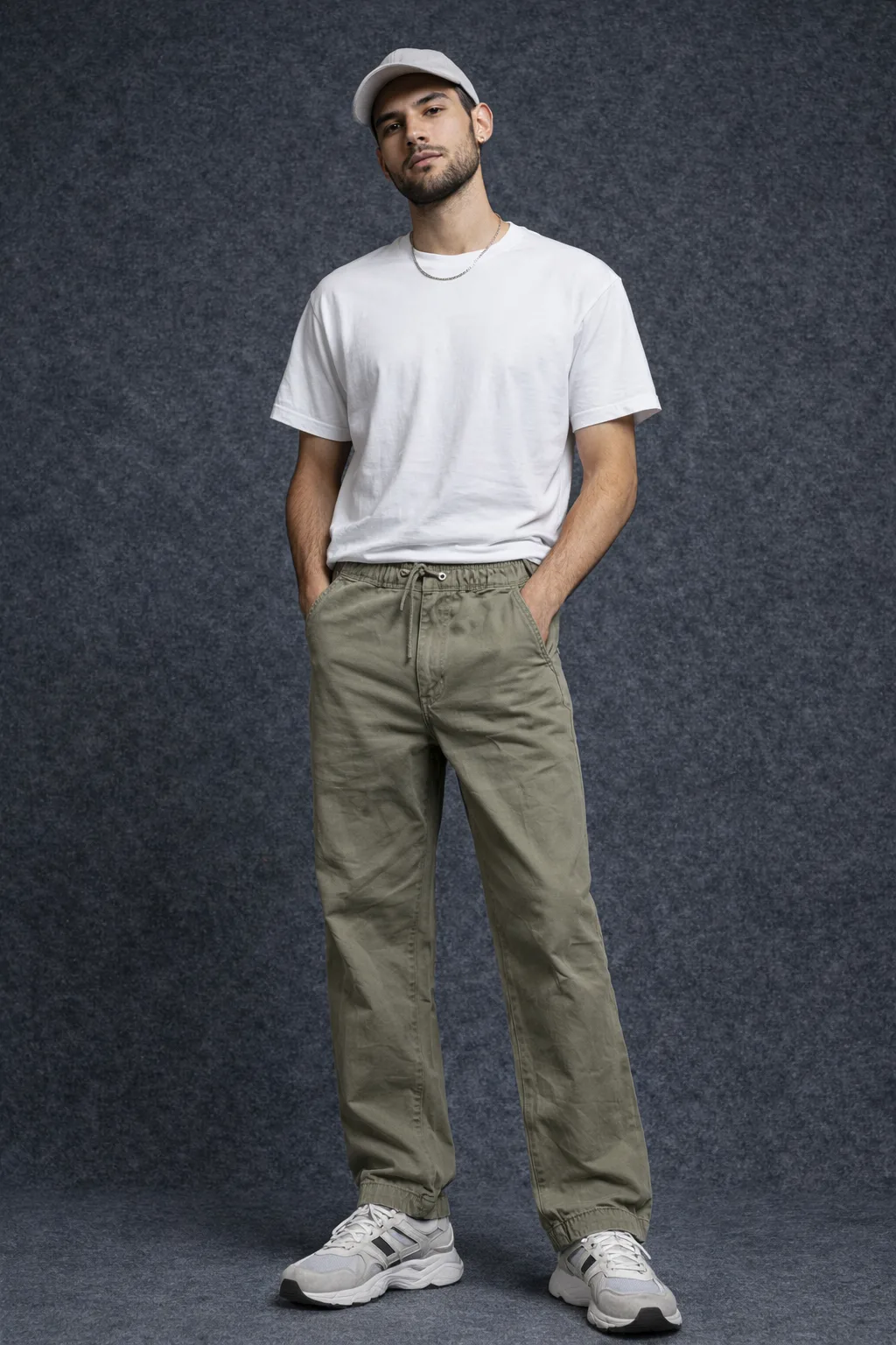 Olive Pants front view