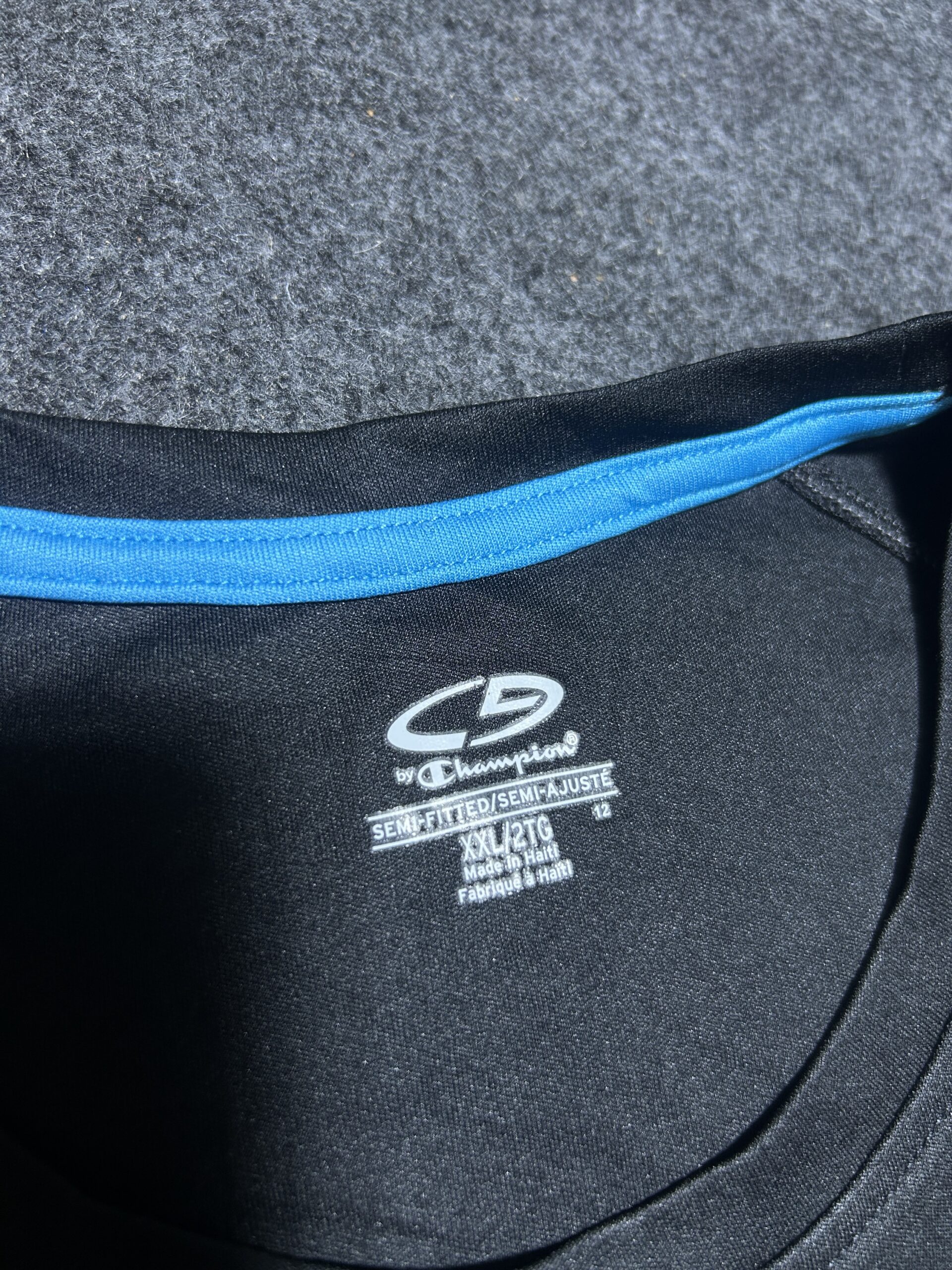 Champion Black simple back view