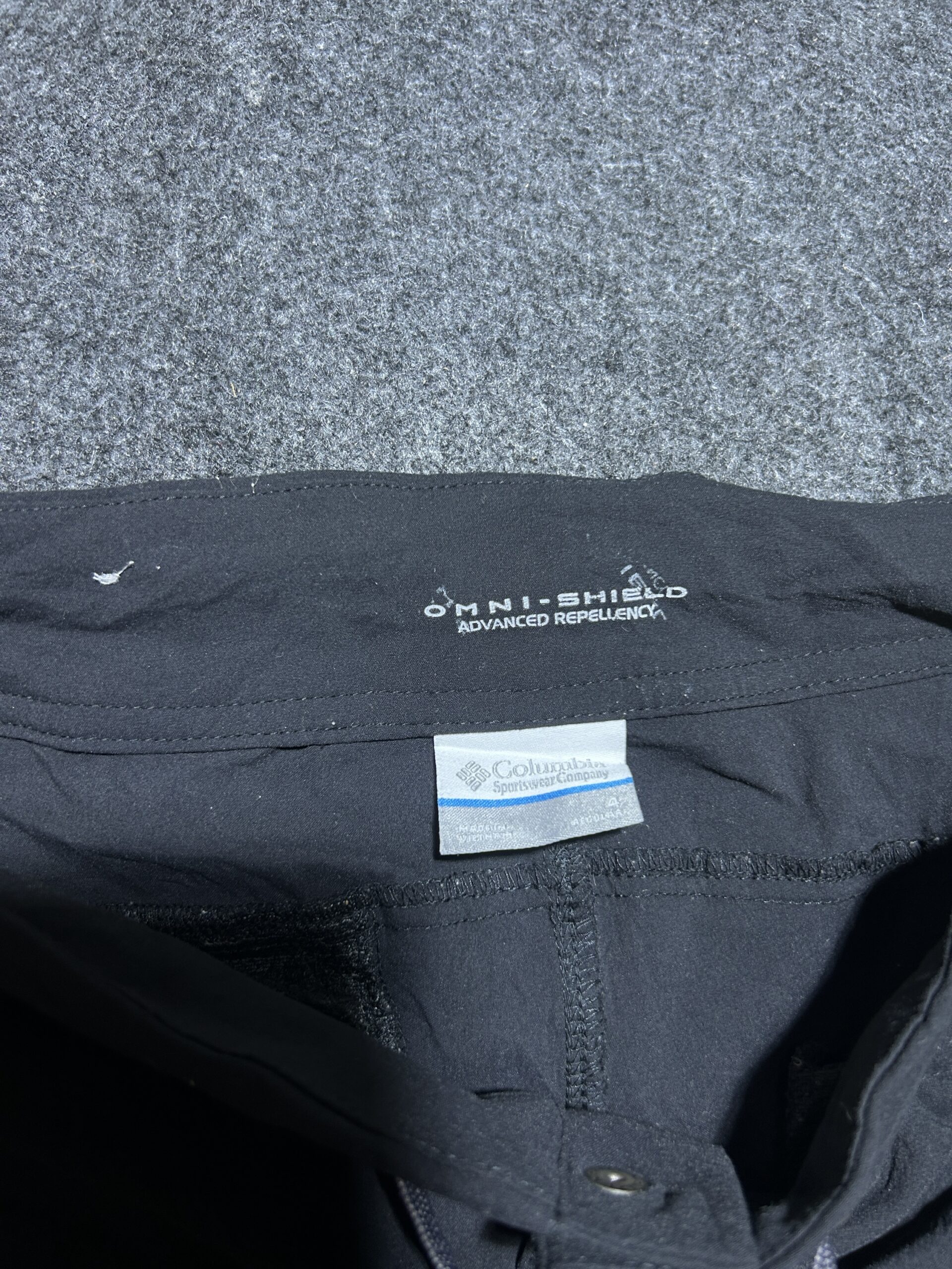 Columbia Black Track Pants detail view