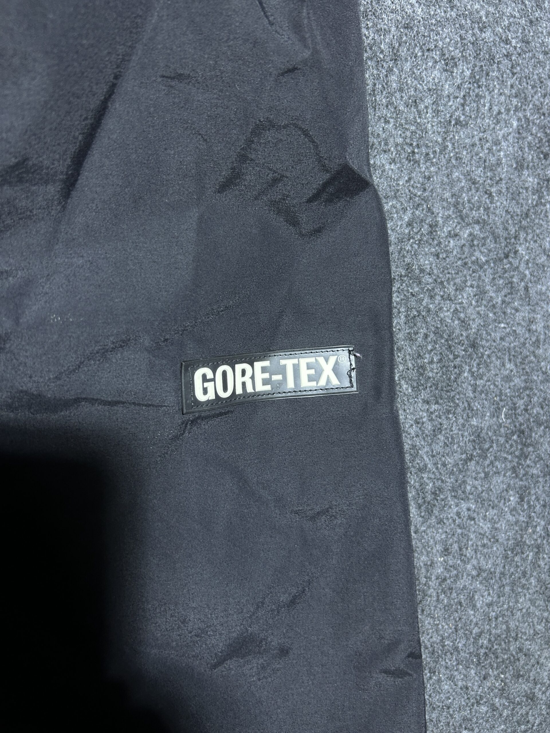 GORE-TEX Black Windbreaker Jacket detail view